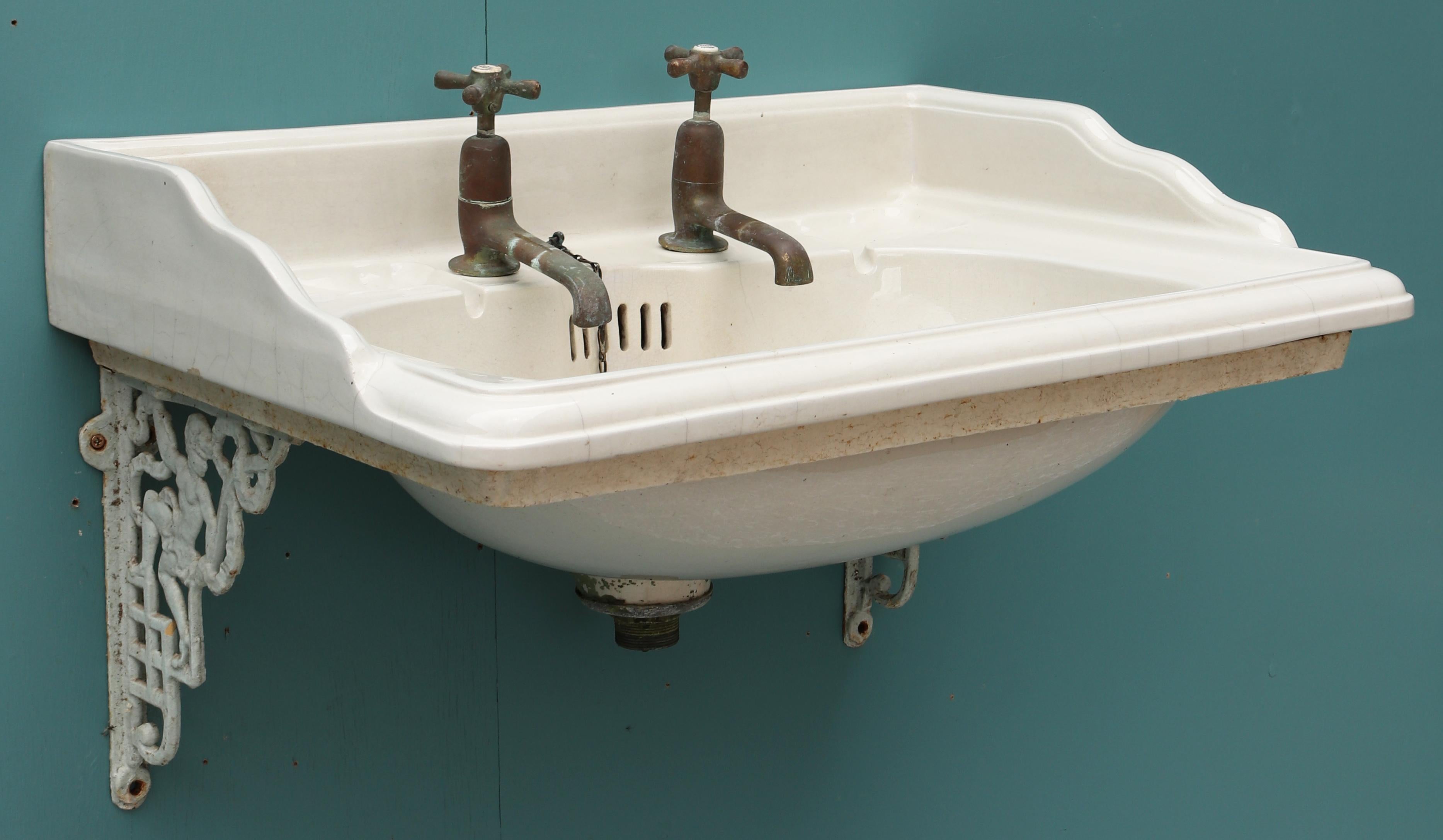 19th Century Antique Wall Mounted Wash Basin For Sale