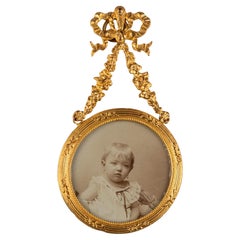 Marco antiguo de pared, Luis XVI. Estilo, Foto colgante, Francia, 5 x 5 cm