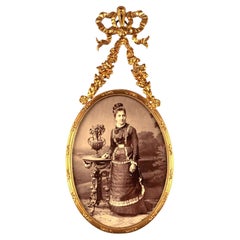 Antique Wall Picture Frame, Louis XVI. Style, Hanging Photo, France, 9 x 12 cm