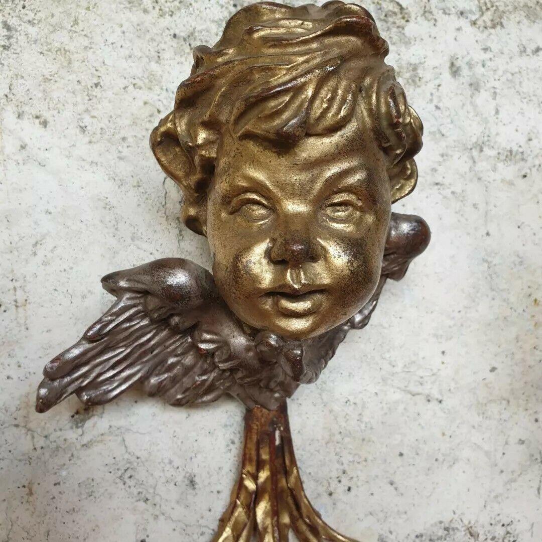 These Beautiful Pair of Tete d Angelot Sconce, will add the WOW factor to your home or commercial environment.


The large hand carved Cherub heads are of the Baroque style, the circa is late 1800s, and originating from France. The heads are carved