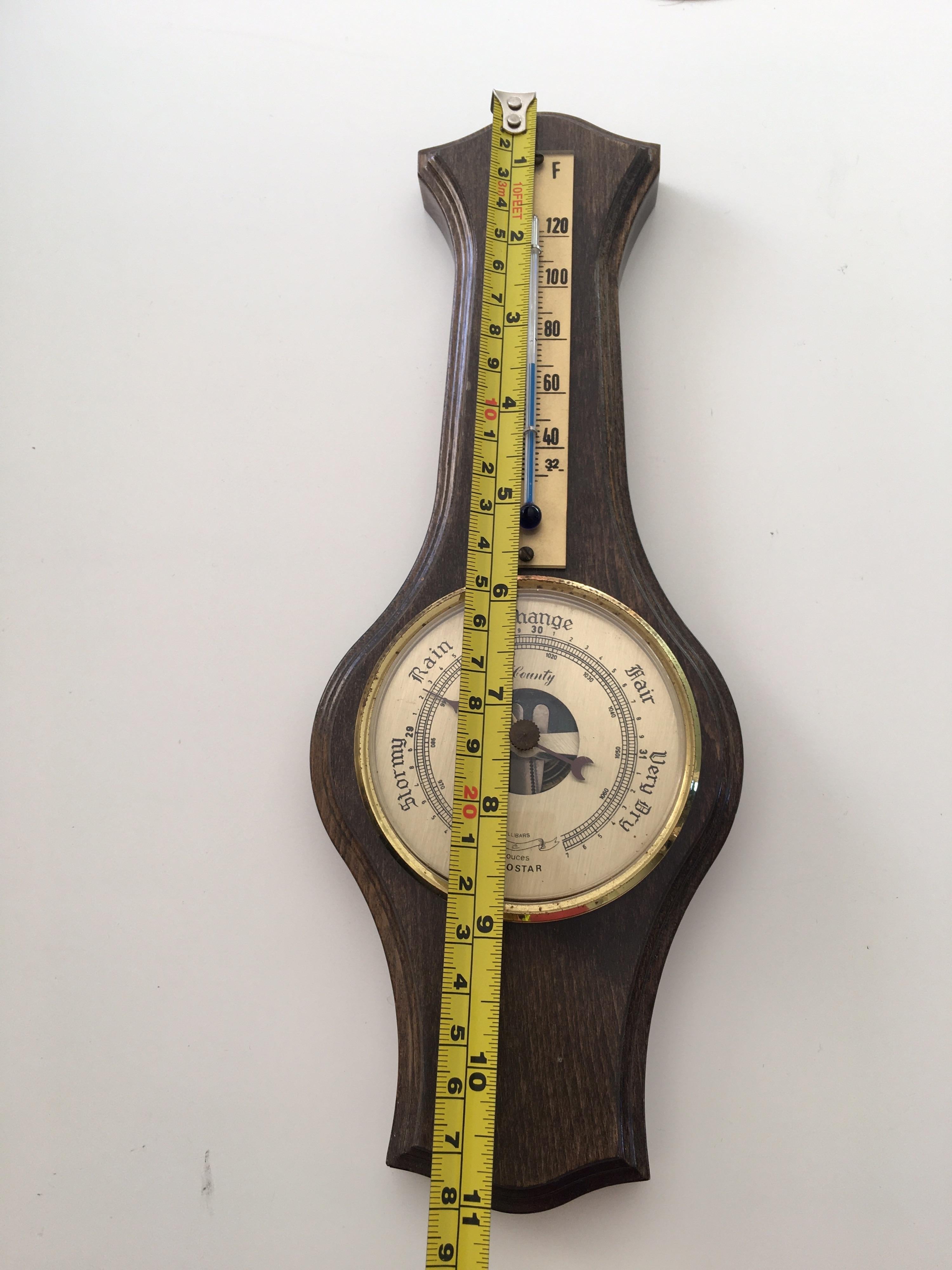 Antique Wall Thermometer / Barometer 2