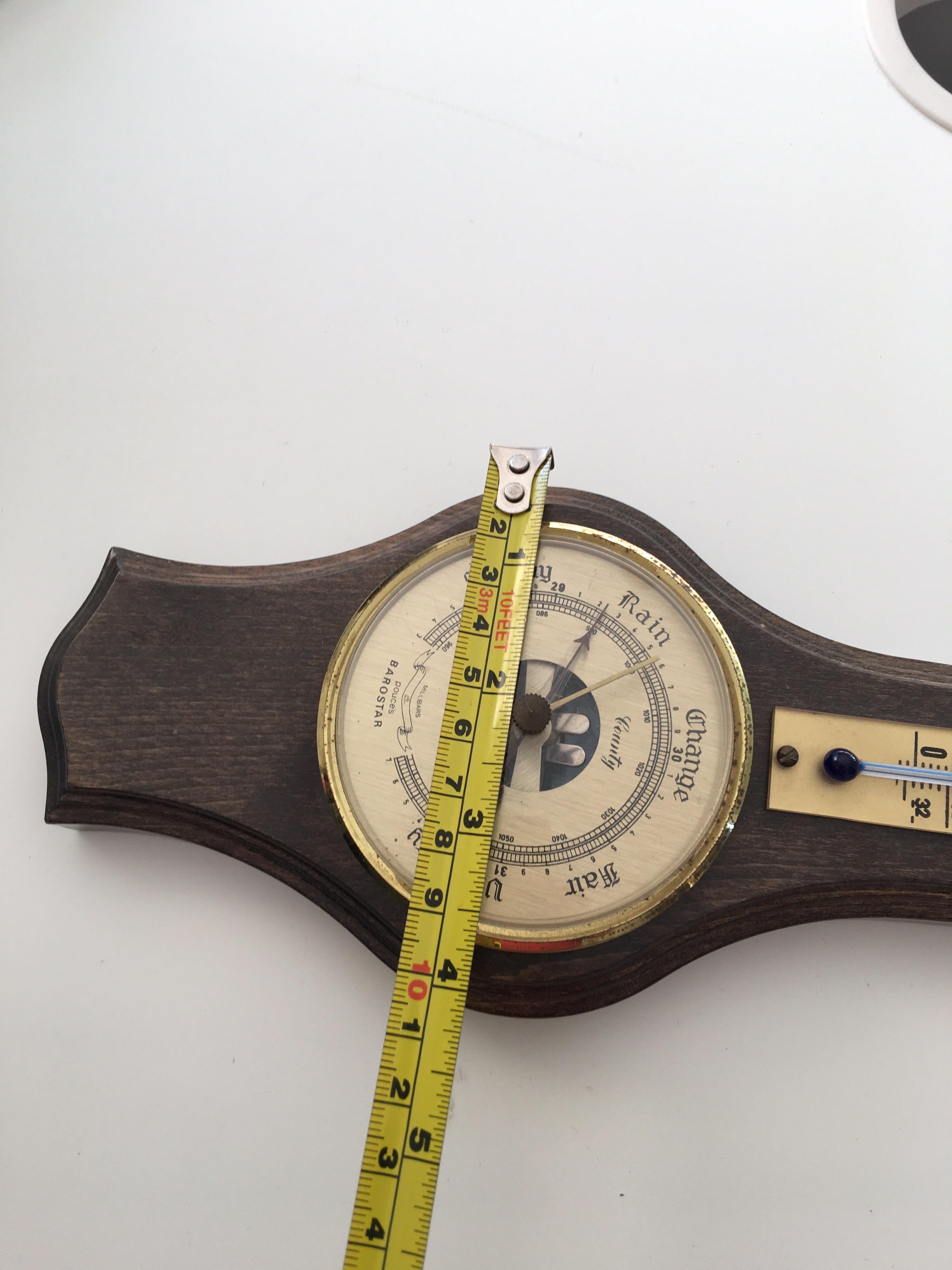 Antique Wall Thermometer / Barometer 3