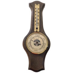 Antique Wall Thermometer / Barometer