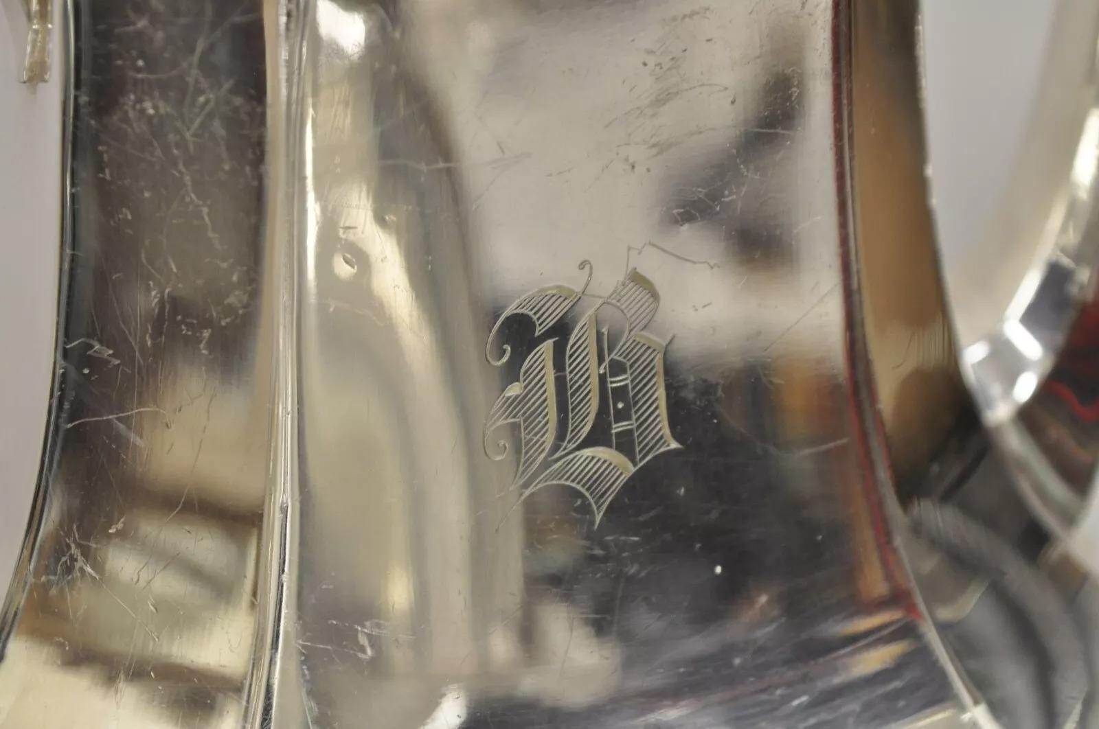 Antico set da tè Wallace 3104N Art Deco ottagonale placcato in argento - set da 5 pezzi in vendita 6
