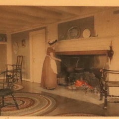 Antique Wallace Nutting Print “An Elaborate Dinner” Signed C1900