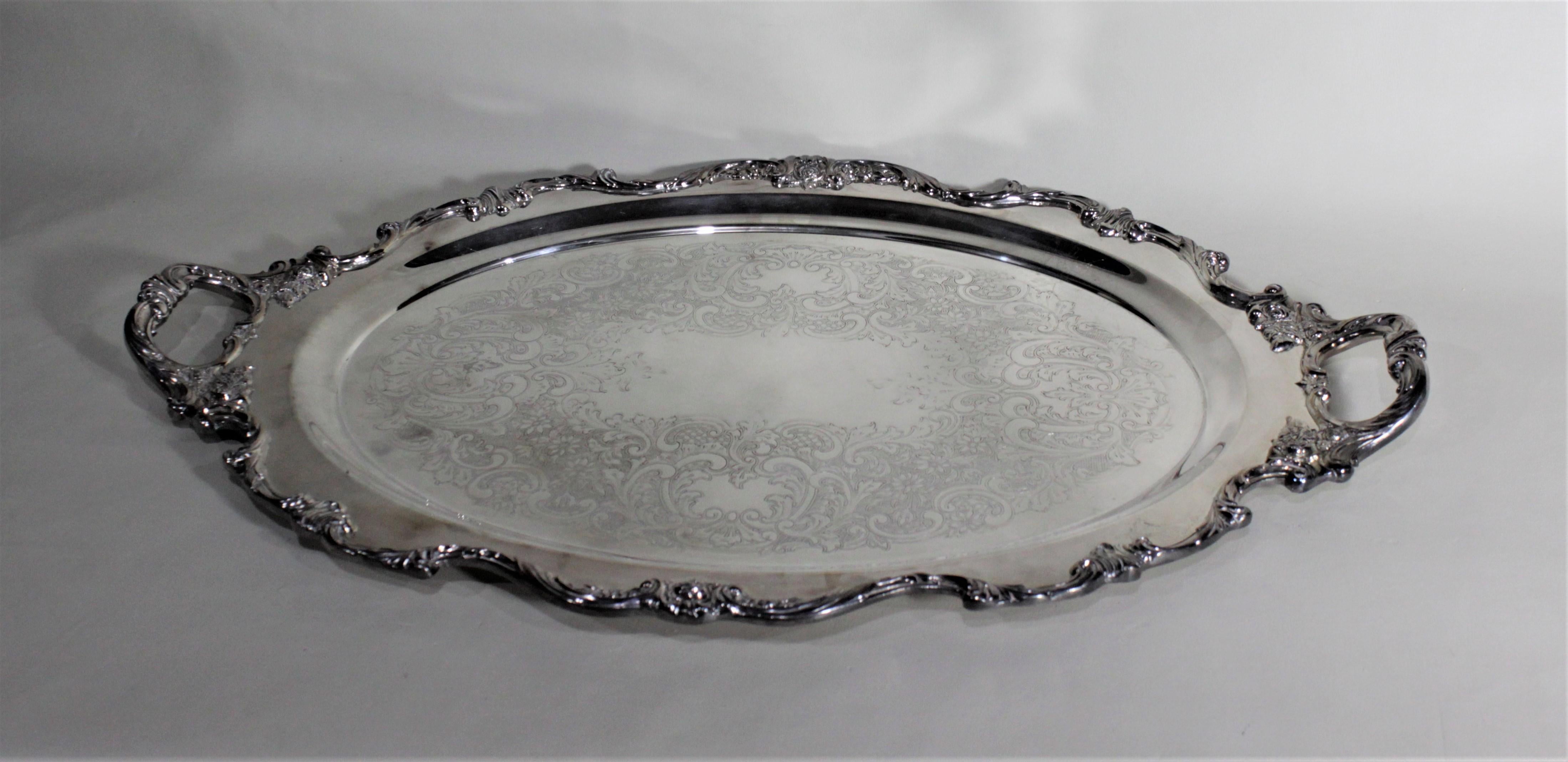 antique silver serving tray value