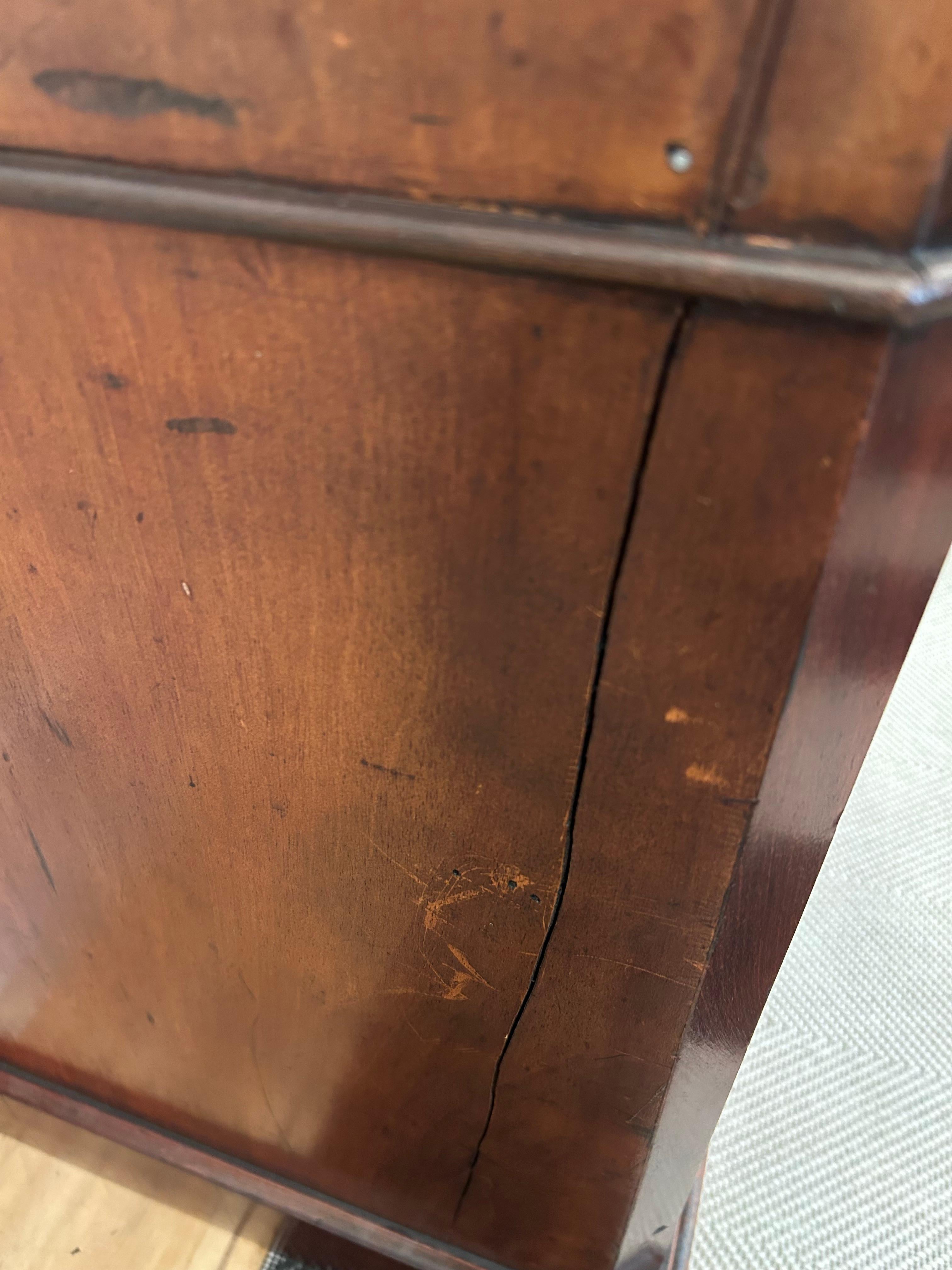 Antique Walnut 4 Drawer Commode with Original Key For Sale 5