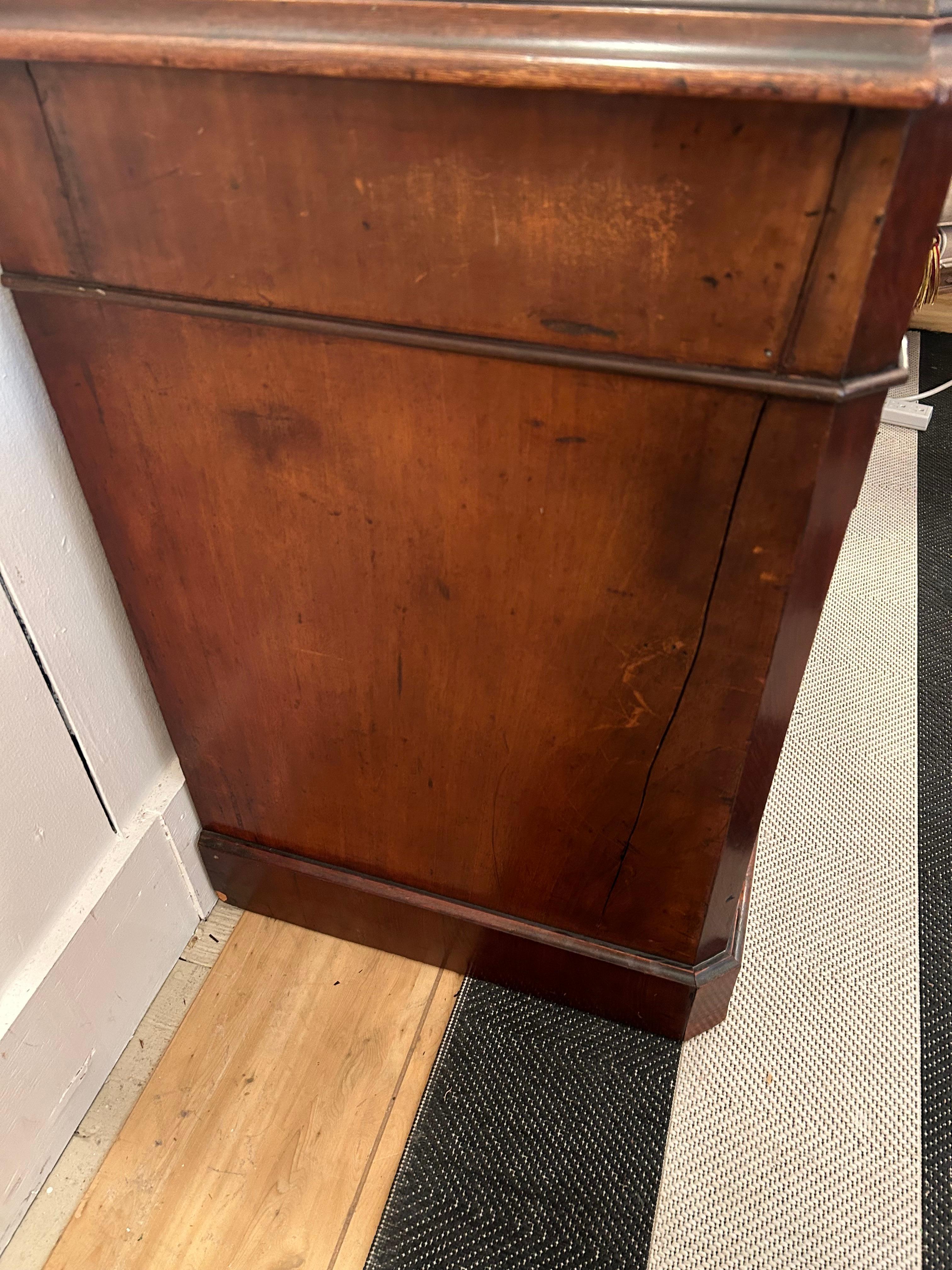 Antique Walnut 4 Drawer Commode with Original Key For Sale 6