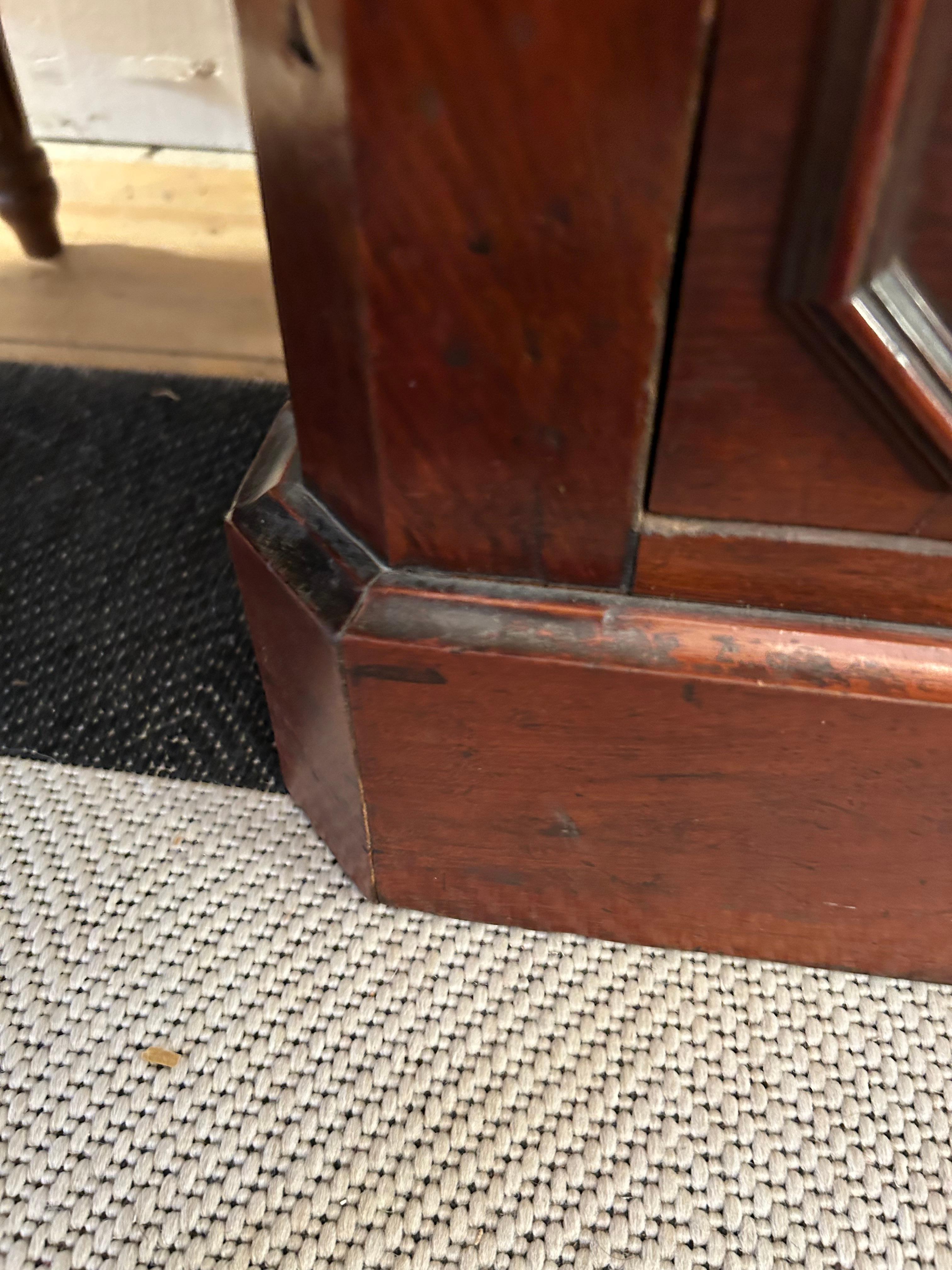 Antique Walnut 4 Drawer Commode with Original Key For Sale 3