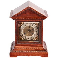 Antique Walnut 8 Day Mantle Clock
