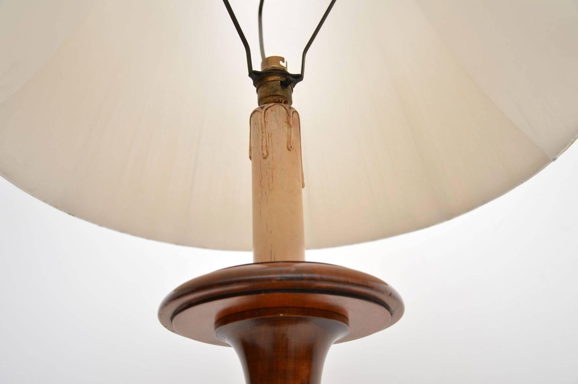 Antique Walnut and Gilt Lamp Stand 3