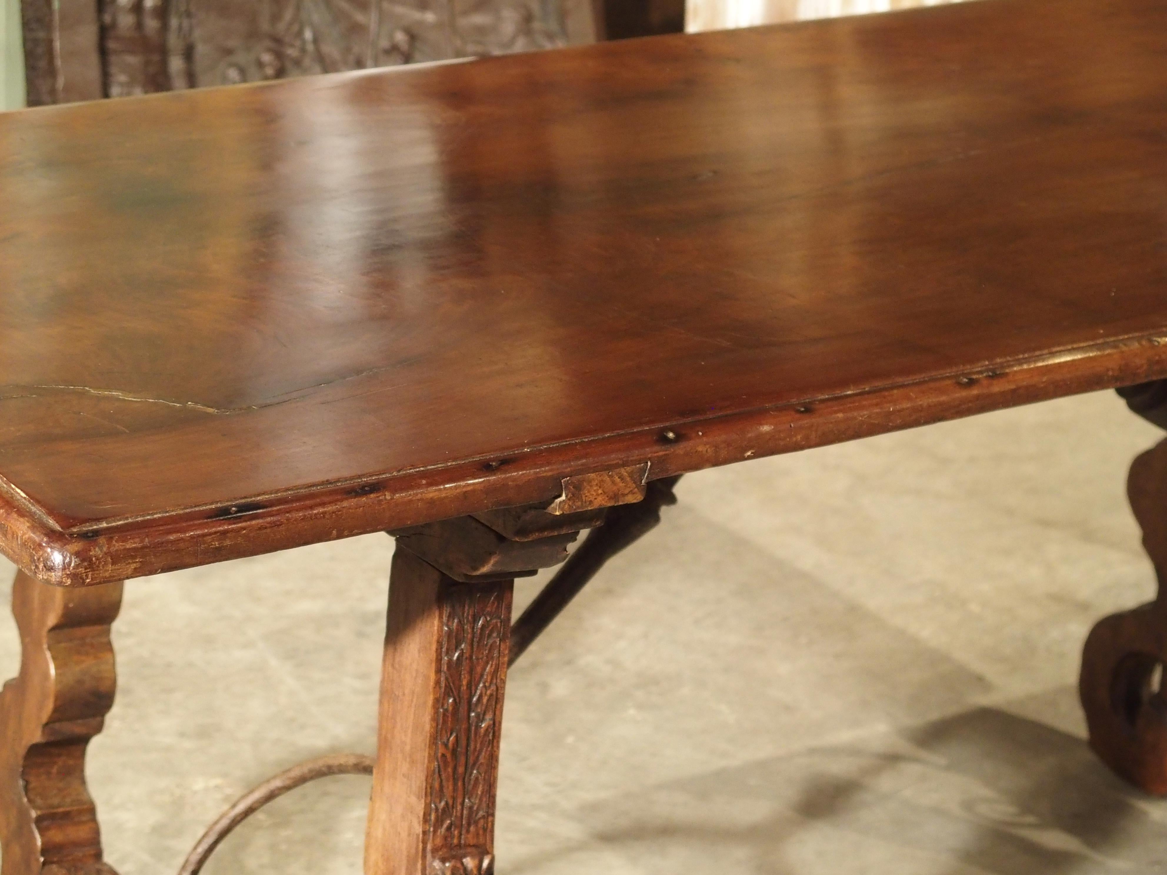 Antique Walnut and Iron Table from Spain, circa 1800 6