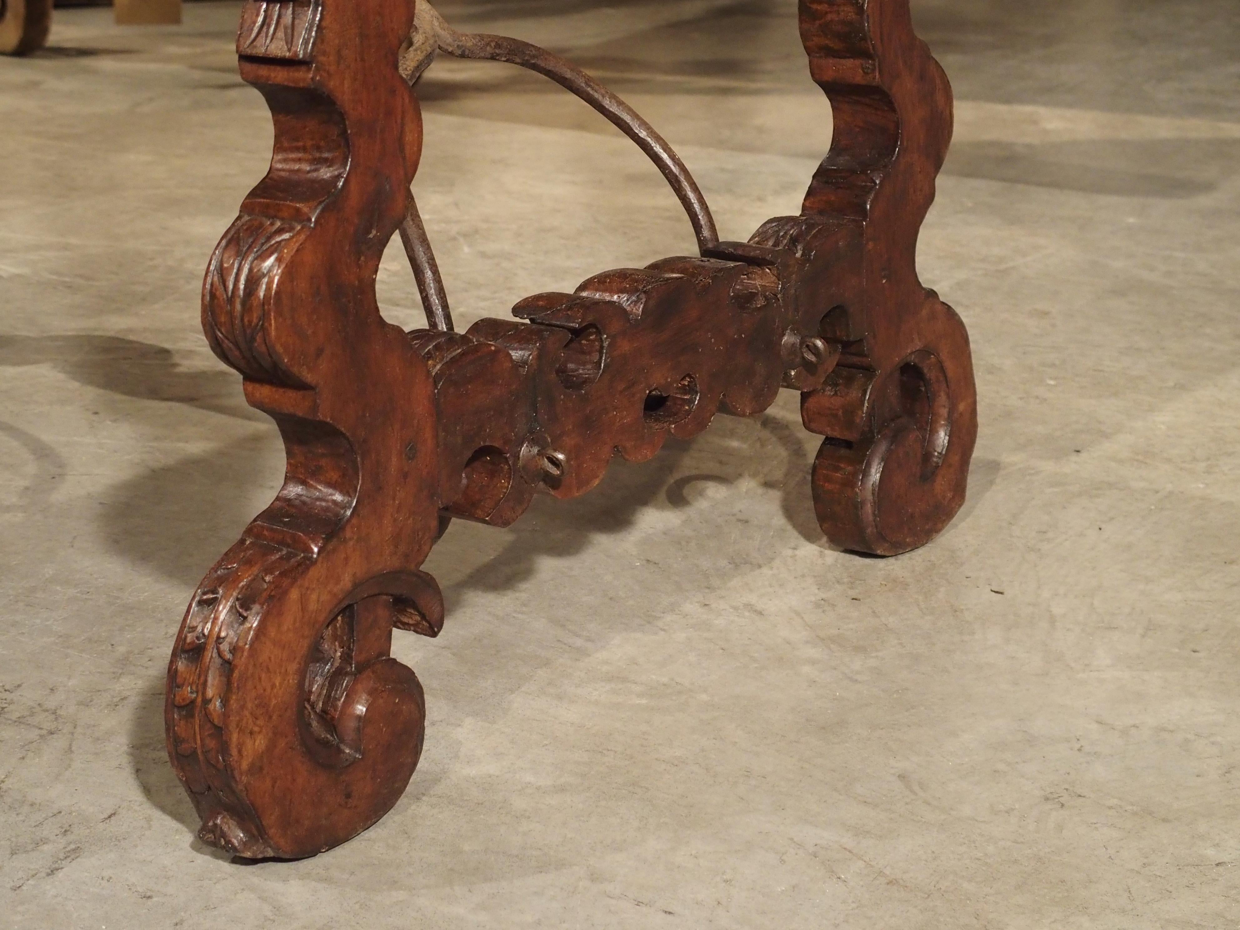 Antique Walnut and Iron Table from Spain, circa 1800 9