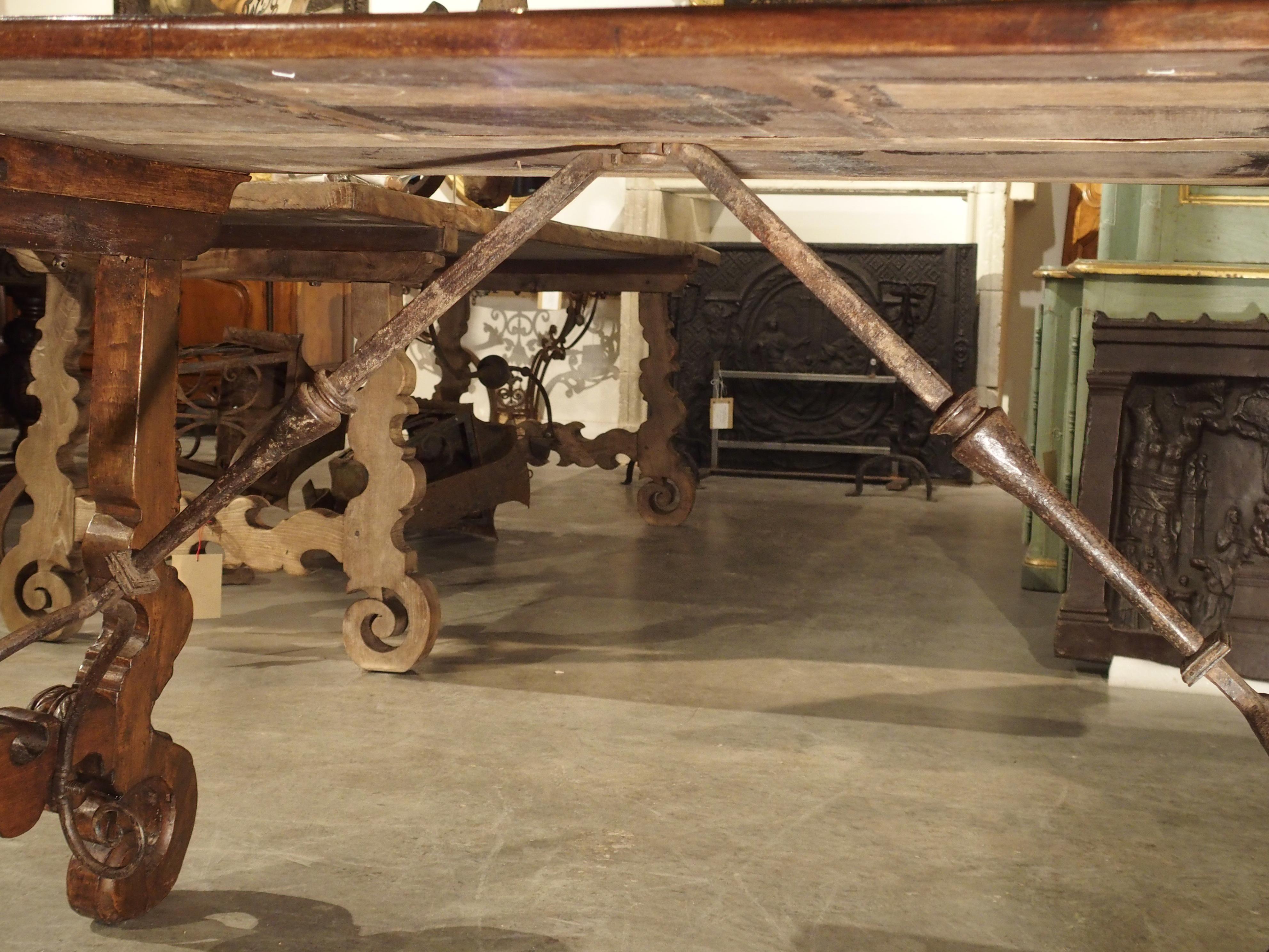 Antique Walnut and Iron Table from Spain, circa 1800 12