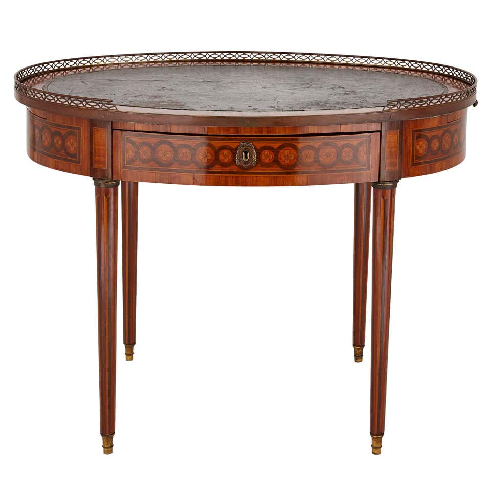 Round Writing Table Kittinger Semi-Circular Dropleaf Walnut Desk at 1stDibs | semi circle ...