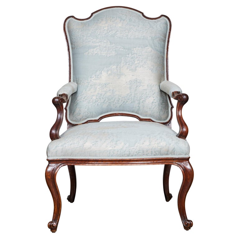 Antique Walnut Arm Chair For Sale at 1stDibs