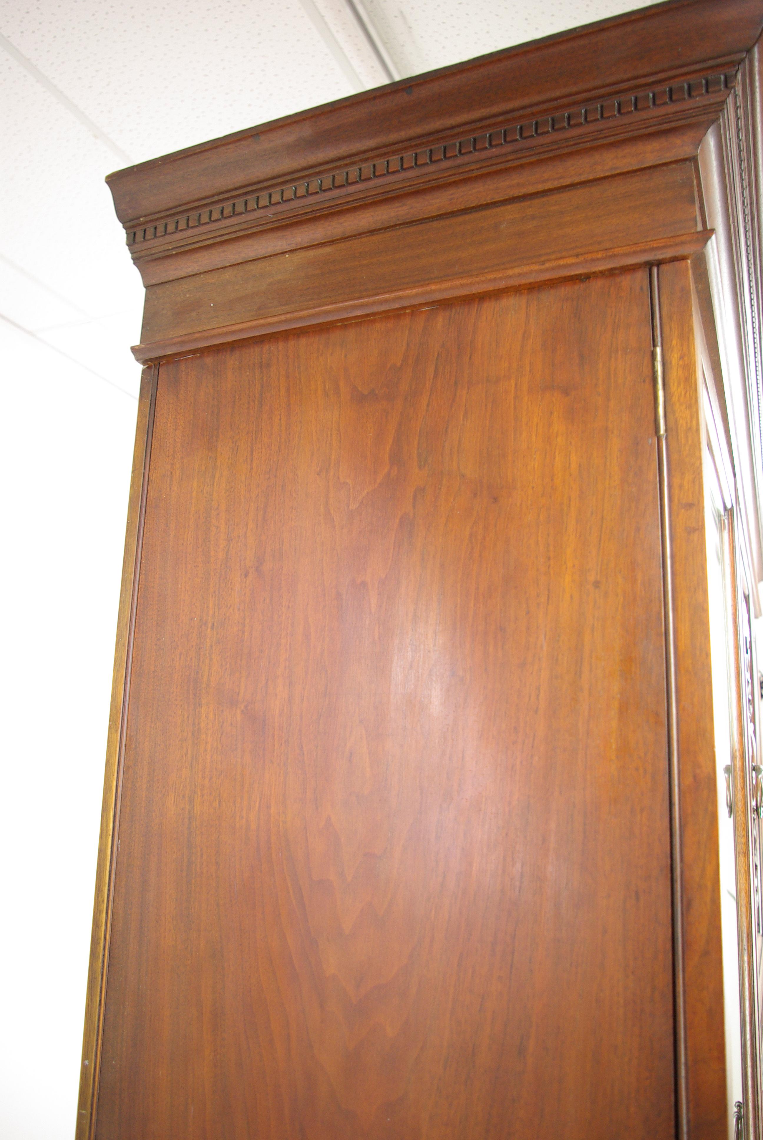 Antique Walnut Armoire, Walnut Wardrobe, Chest of Drawers, Scotland 1900 1