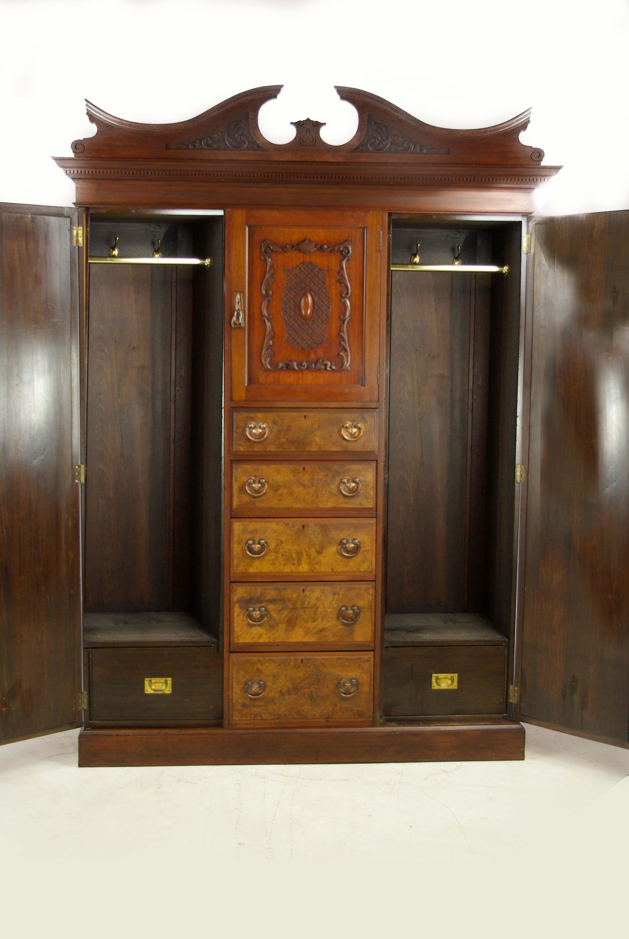 antique armoire with drawers