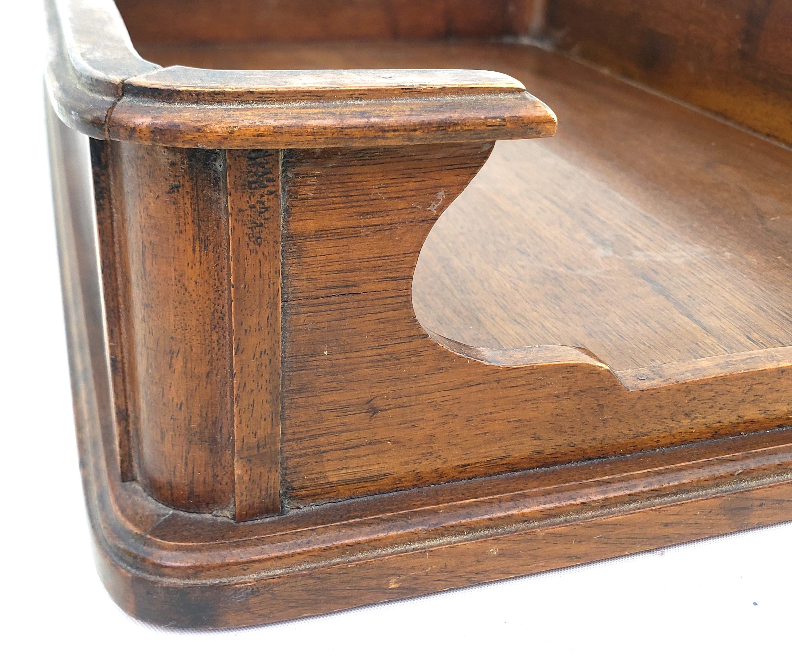 Antique Walnut Art Deco Executive Desk Tray or Document & Letter Holder 5