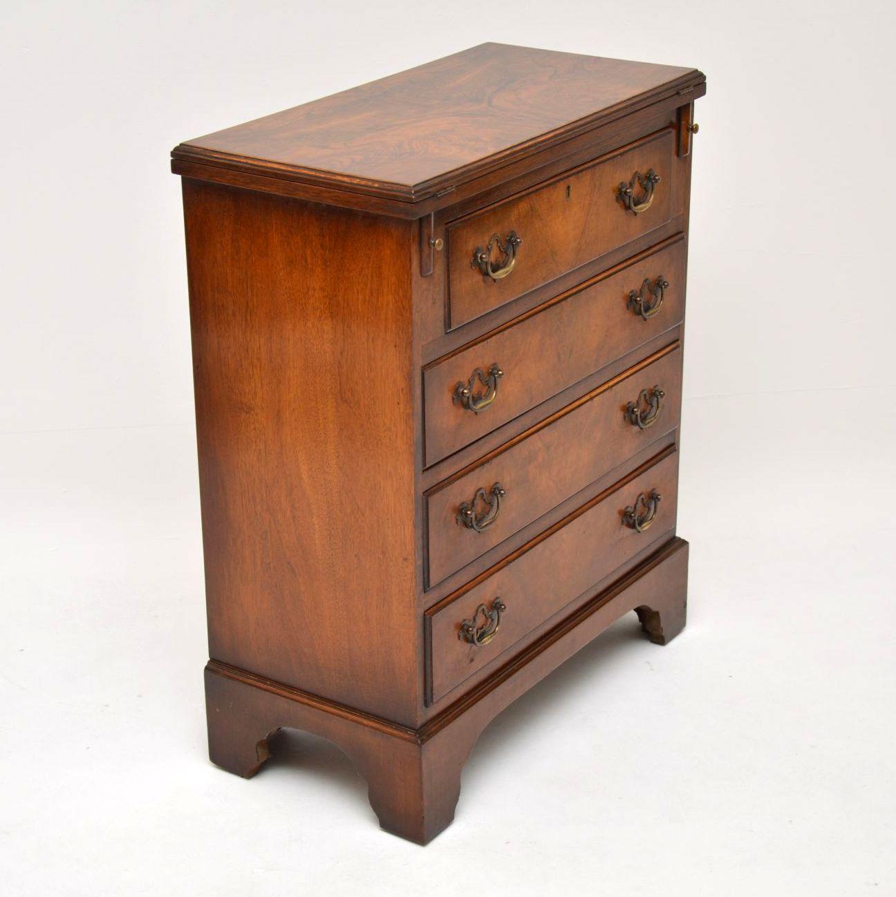 Antique Walnut Bachelors Chest of Drawers 1