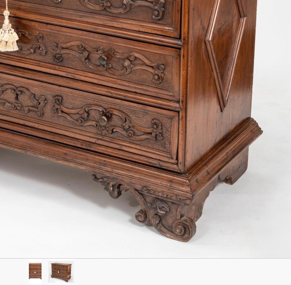 Antique Walnut Belgium Chest of Drawers  In Good Condition For Sale In Summerland, CA