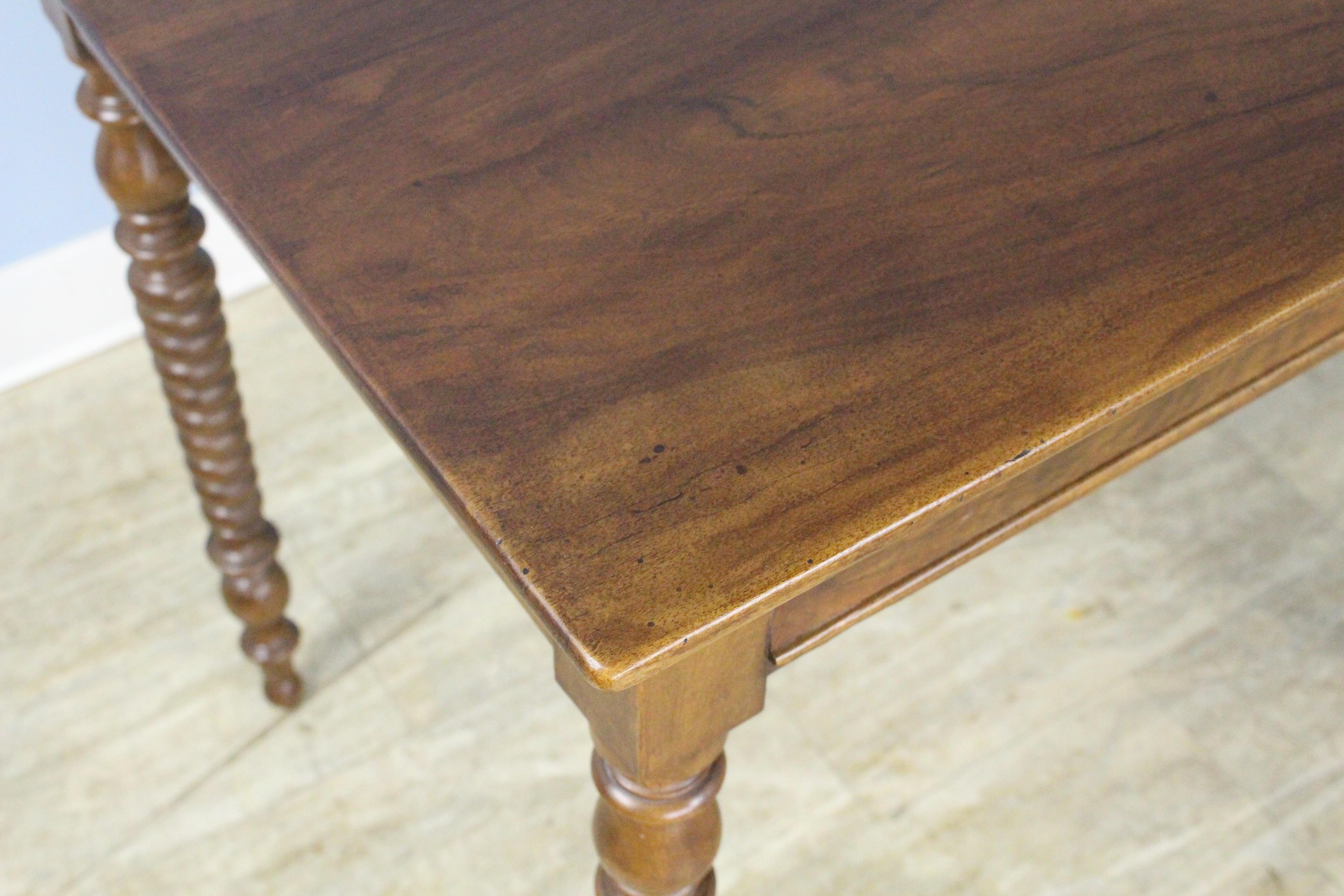 Antique Walnut Bobbin Leg Side Table at 1stDibs