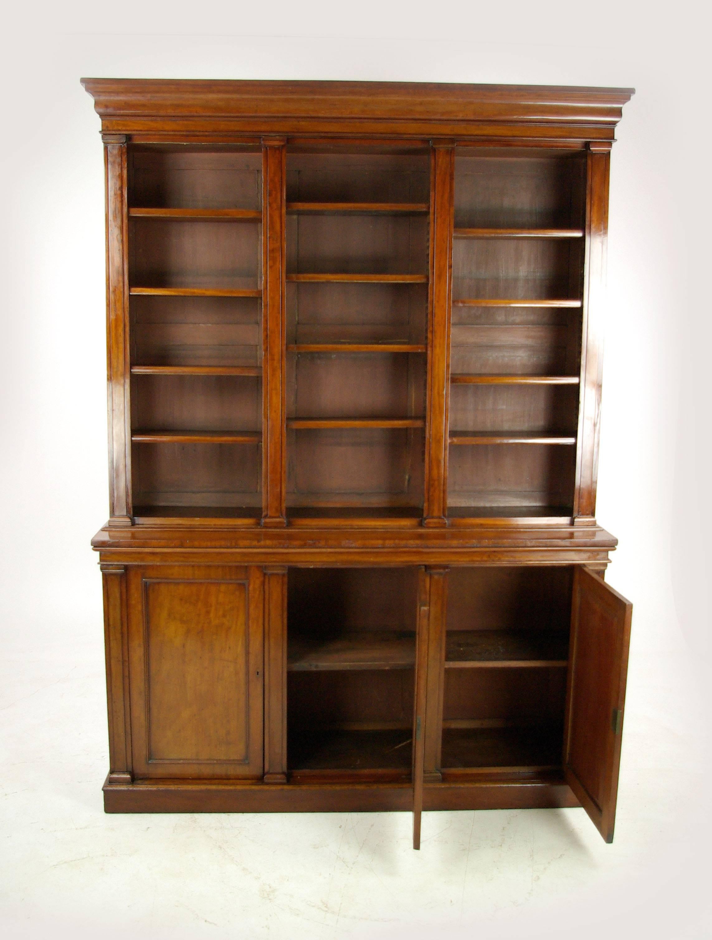 Antique Walnut Bookcase, Open Bookcase, Victorian, Scotland, 1860  REDUCED!!! 1
