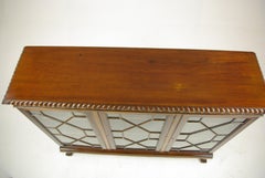 Antique Walnut Bookcase, Three-Door Bookcase, Scotland 1920, Antiques