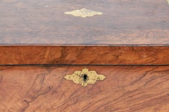 Antique Walnut Brass Bound Writing Box