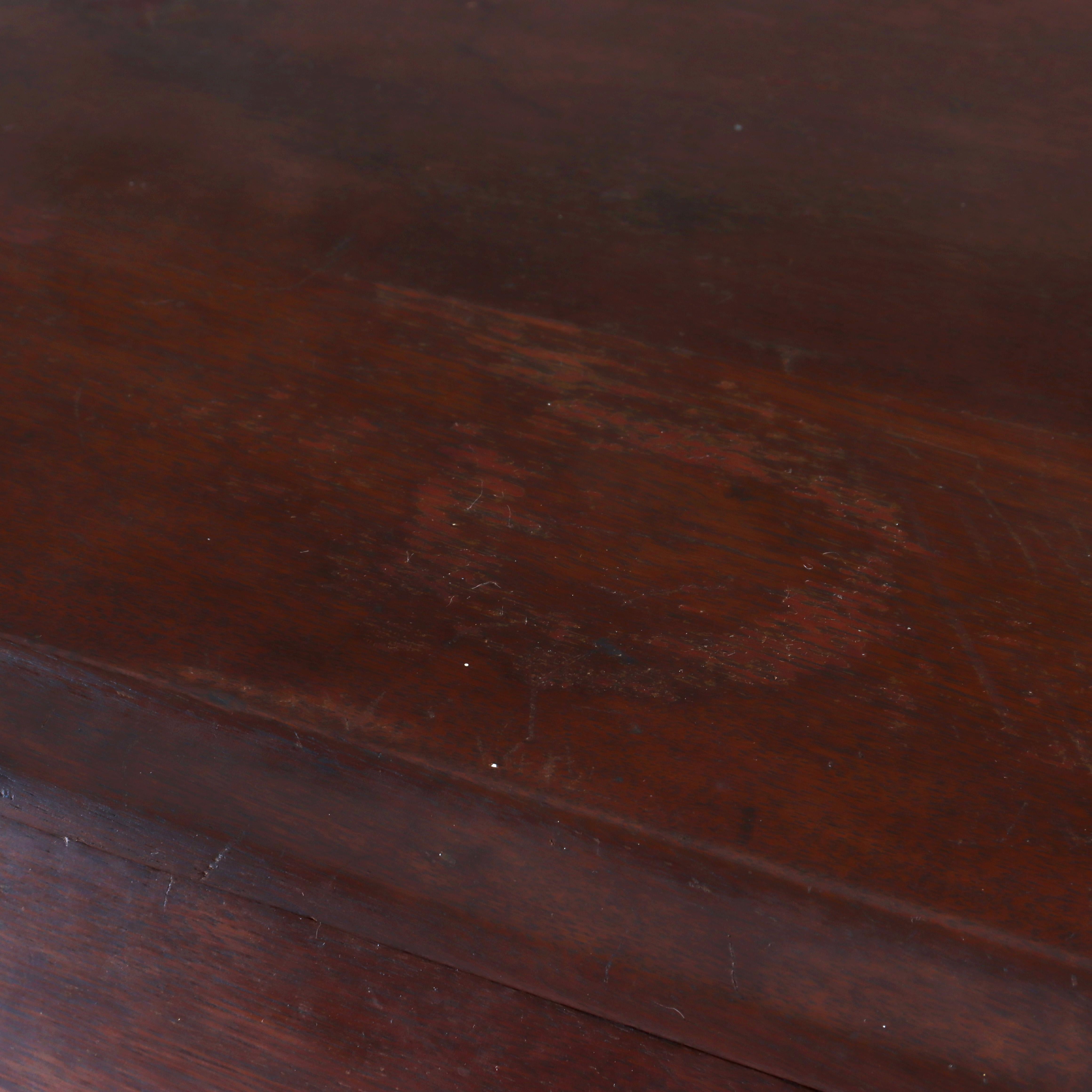 Antique Walnut & Burl Drop Front Desk With Teardrop Pulls c1880 For Sale 7