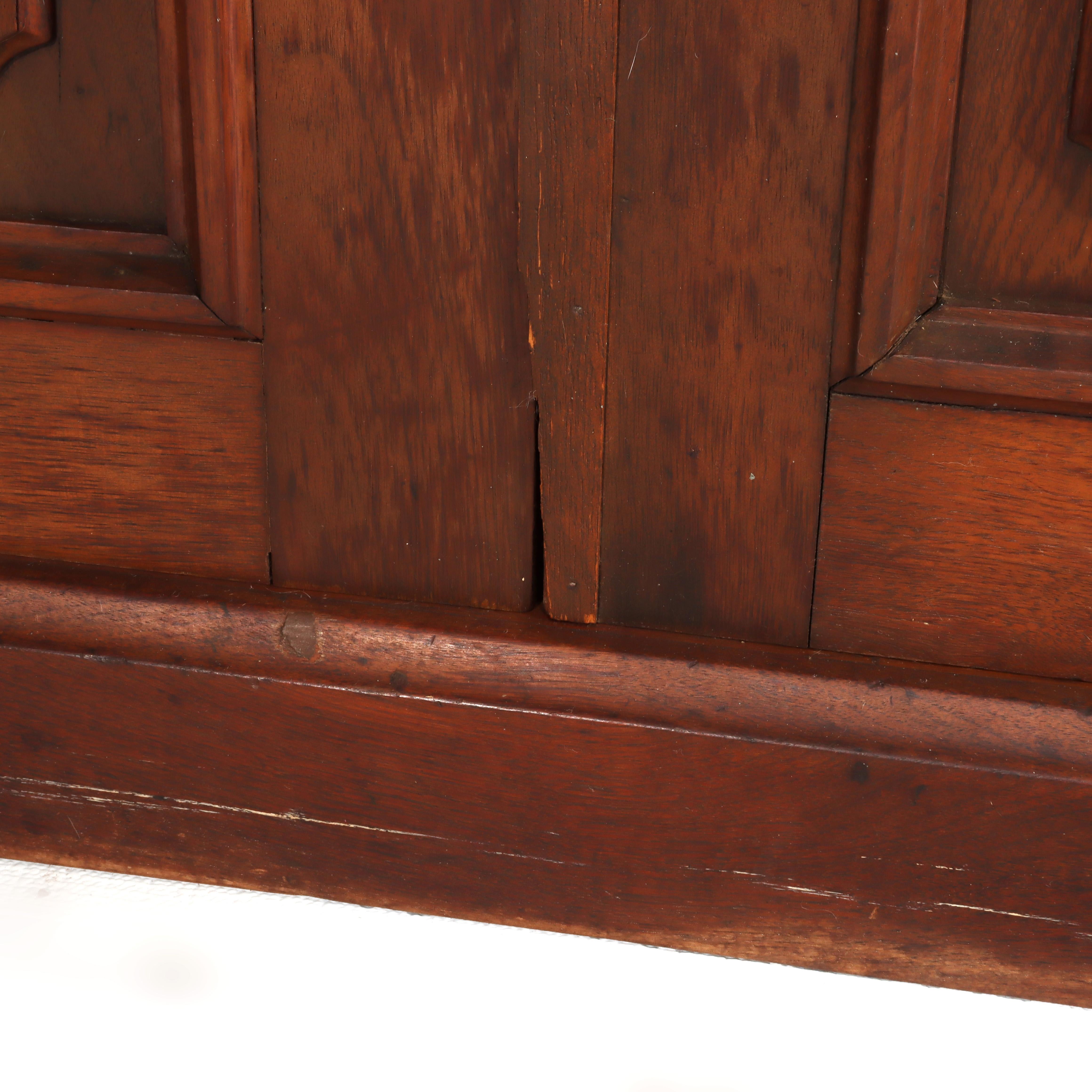 Antique Walnut & Burl Drop Front Desk With Teardrop Pulls c1880 For Sale 8