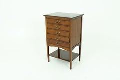 Antique Walnut Cabinet, Edwardian Sheet Music Cabinet, Scotland 1910, B1878