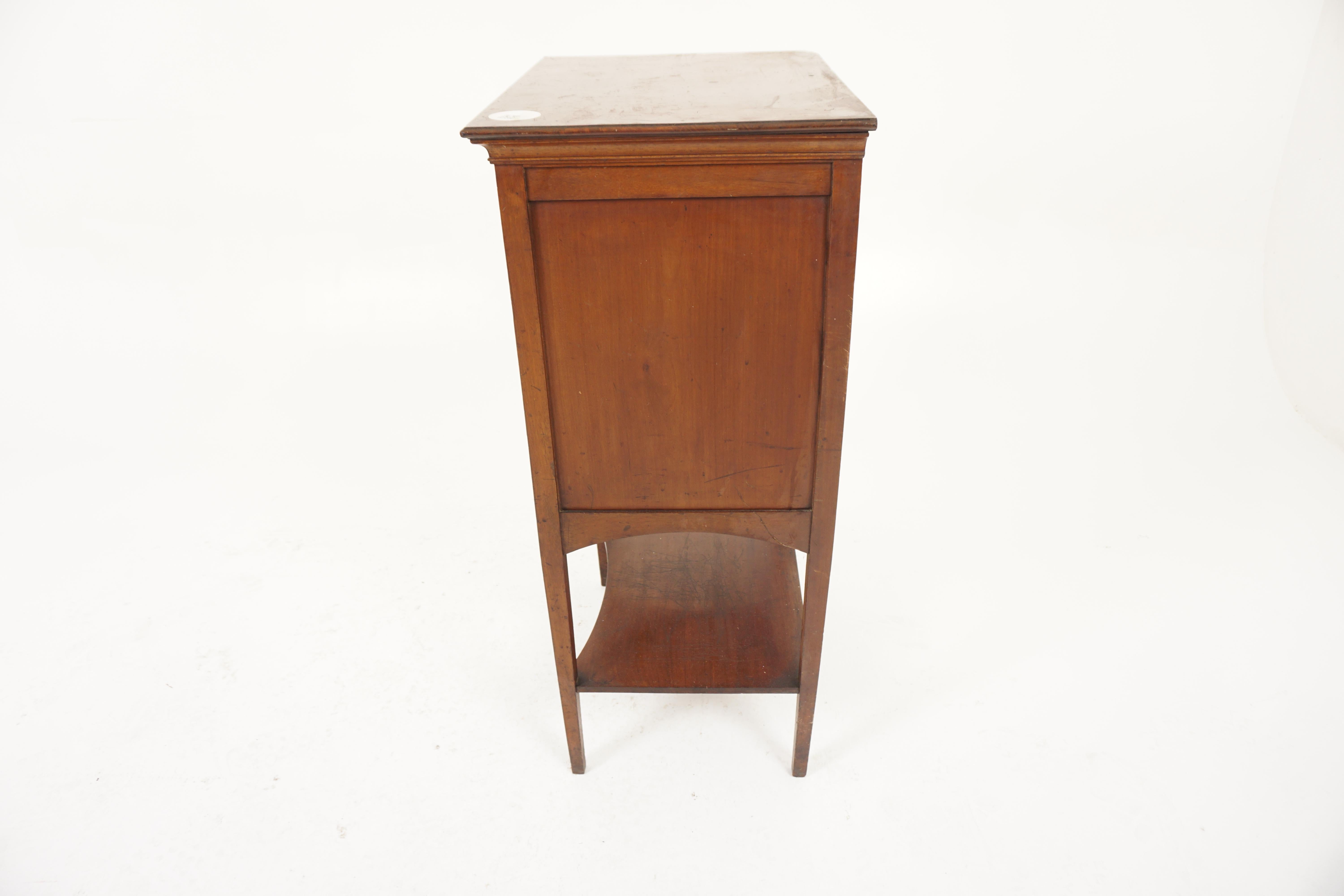 Noyer Cabinet ancien en noyer, cabinet de musique, coffre de collectionneur, Ecosse 1910, H1123 en vente