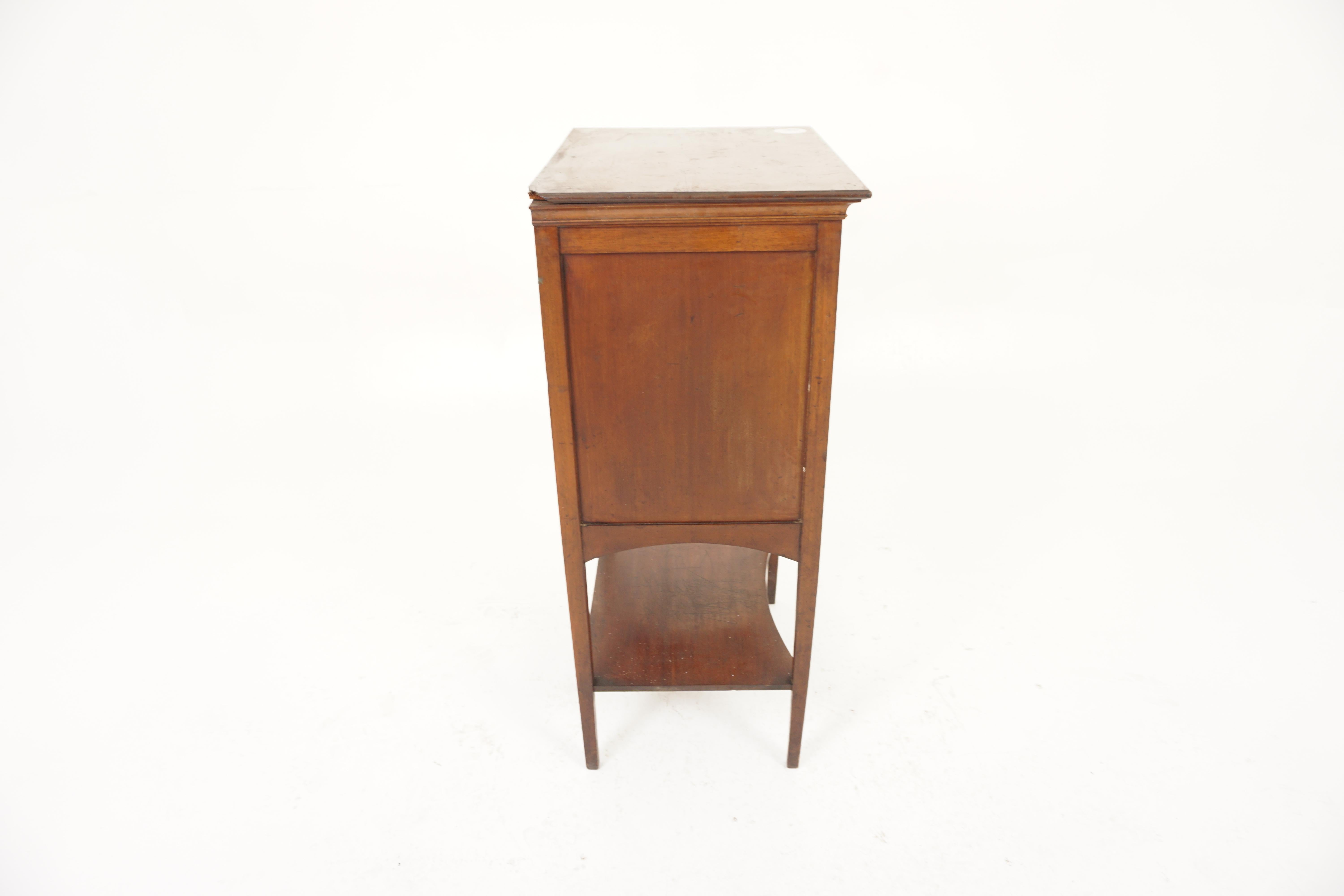 Cabinet ancien en noyer, cabinet de musique, coffre de collectionneur, Ecosse 1910, H1123 en vente 1