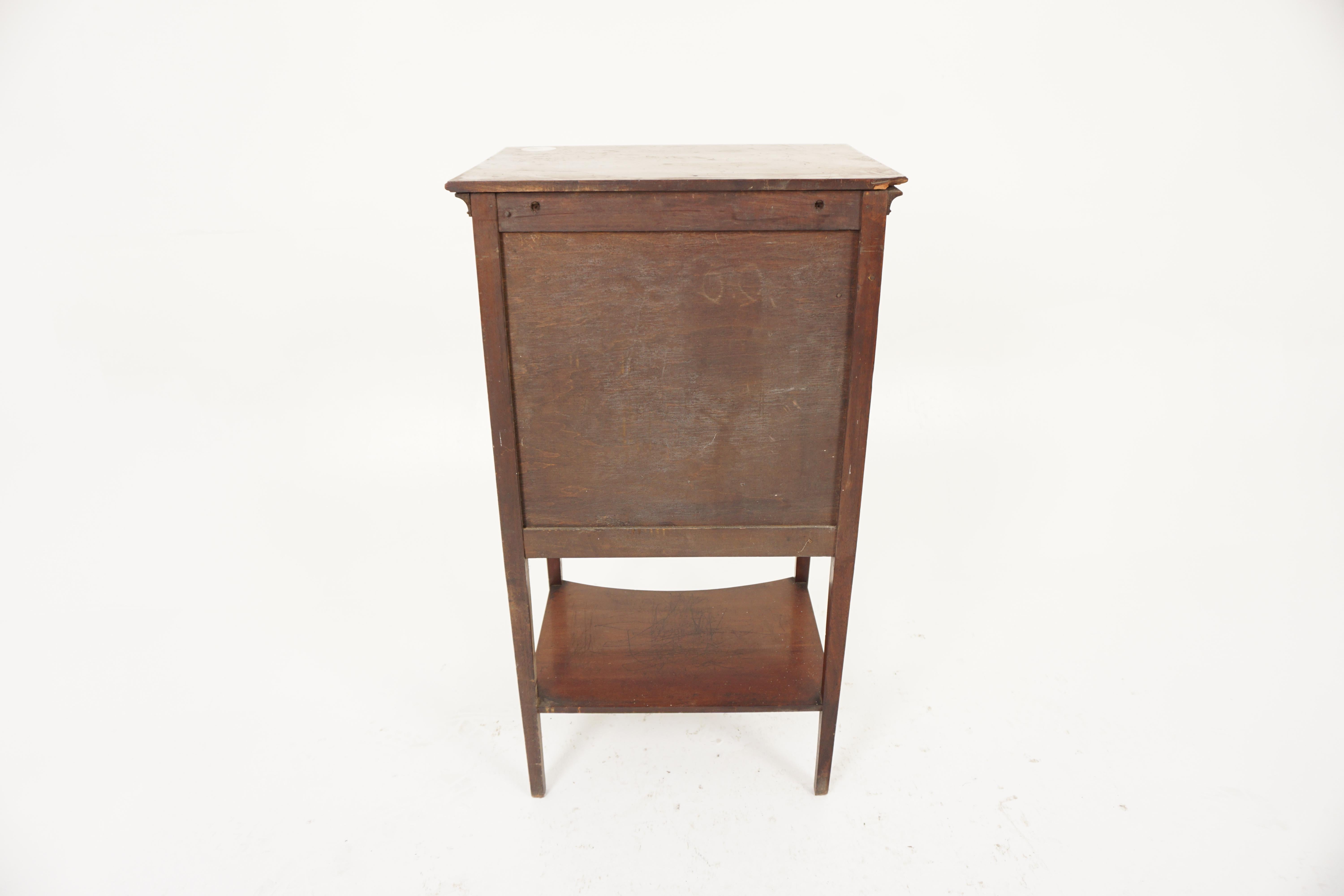 Cabinet ancien en noyer, cabinet de musique, coffre de collectionneur, Ecosse 1910, H1123 en vente 2