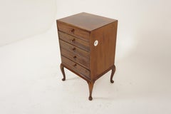 Antique Walnut Cabinet, Sheet Music Cabinet, File Cabinet, Scotland 1920, H1131