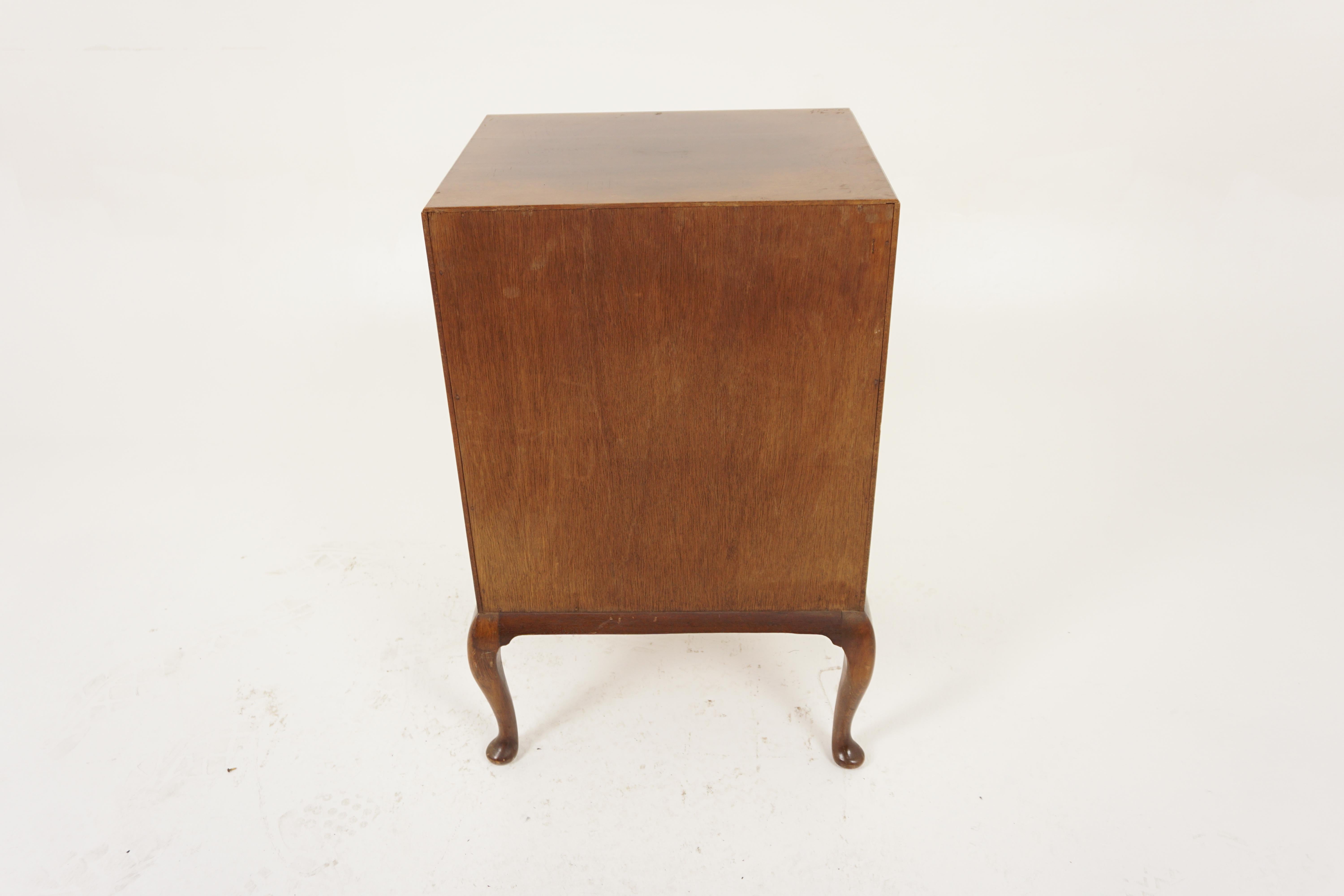 Antique Walnut Cabinet, Sheet Music Cabinet, File Cabinet, Scotland 1920, H1131 For Sale 1