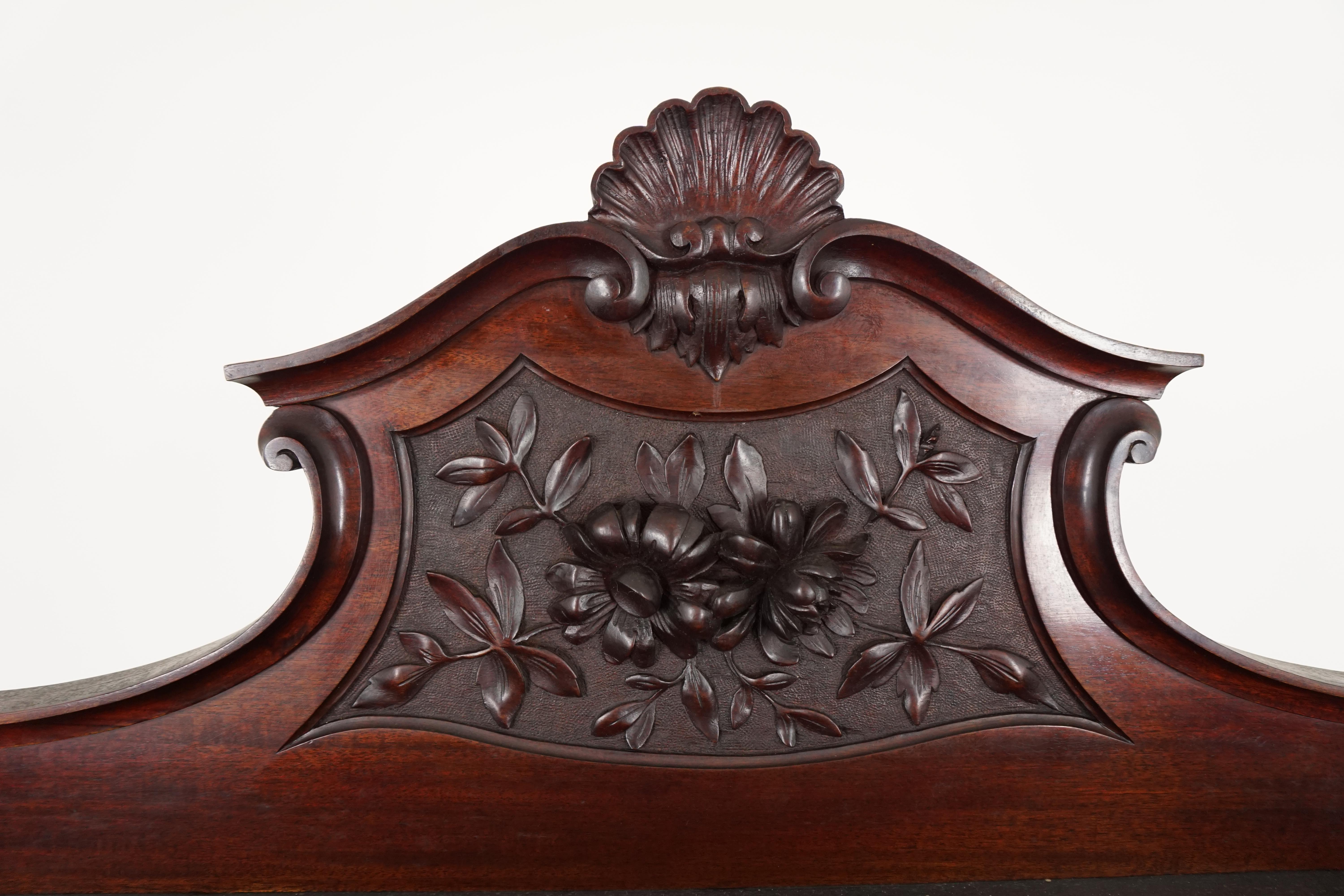 Hand-Crafted Antique Walnut Cabinet, Victorian Carved Parlor Cabinet, England 1880, B1864