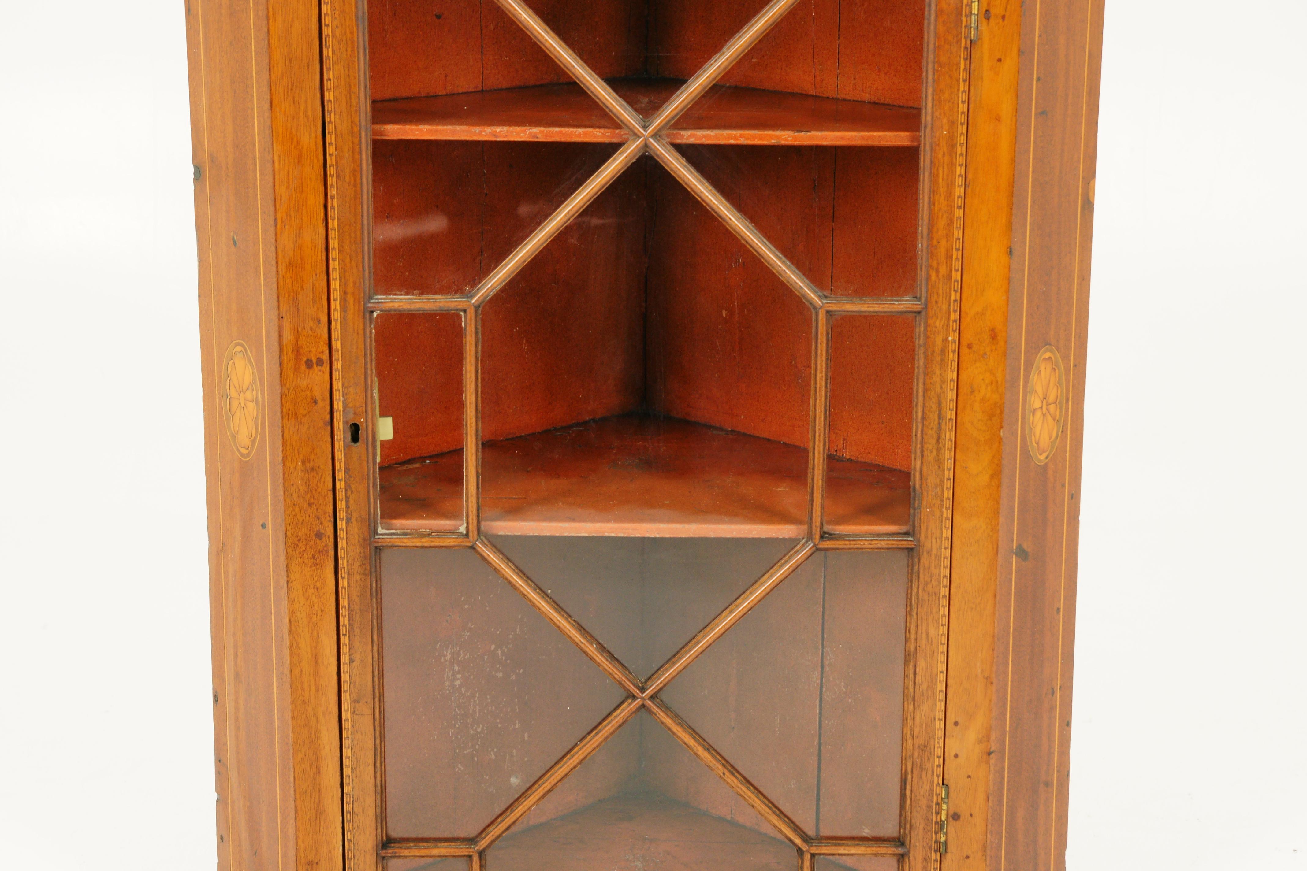 antique hanging corner cabinet