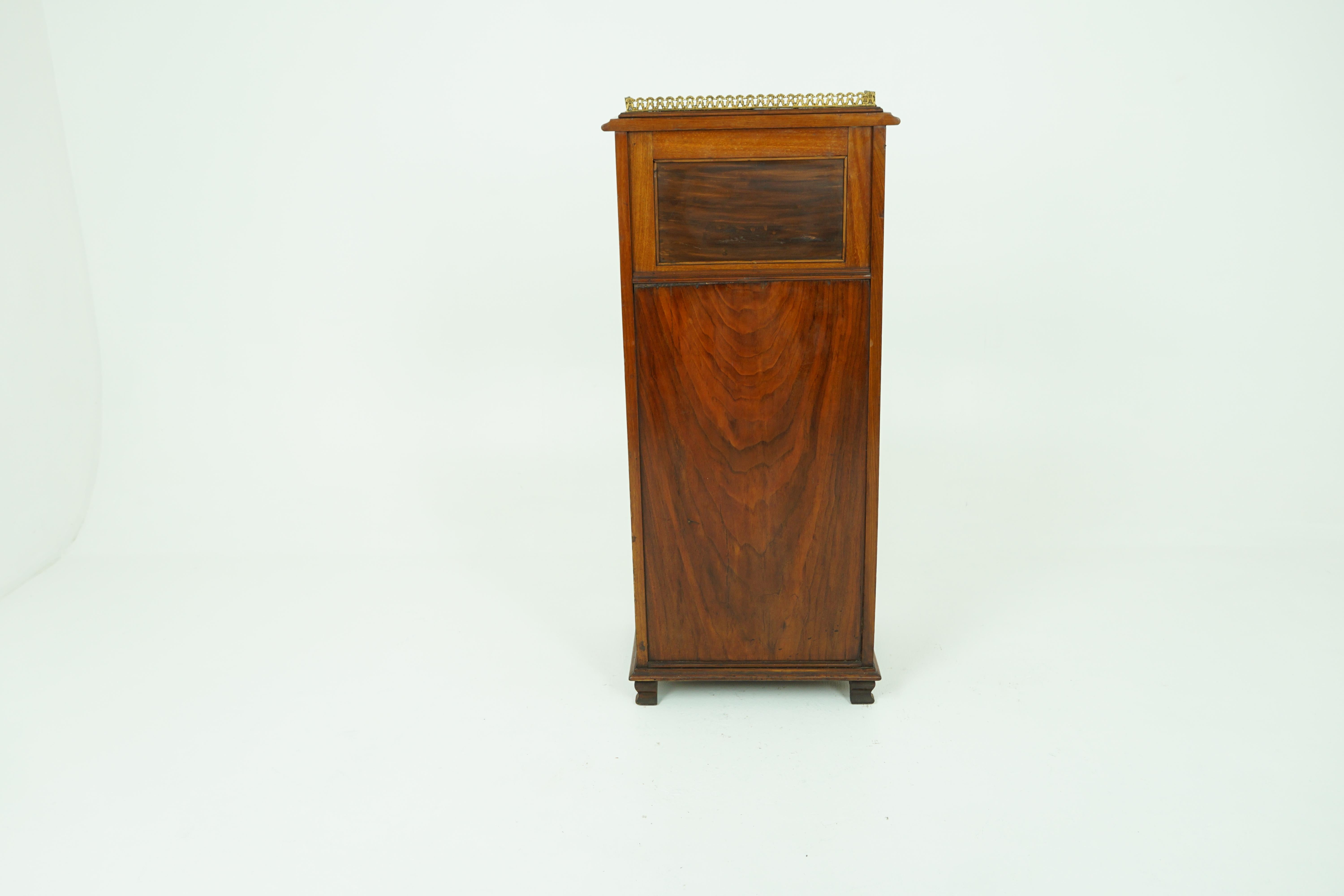 Antique Walnut Cabinet, Victorian Sheet Music Side Cabinet, Scotland 1890, B1877 3