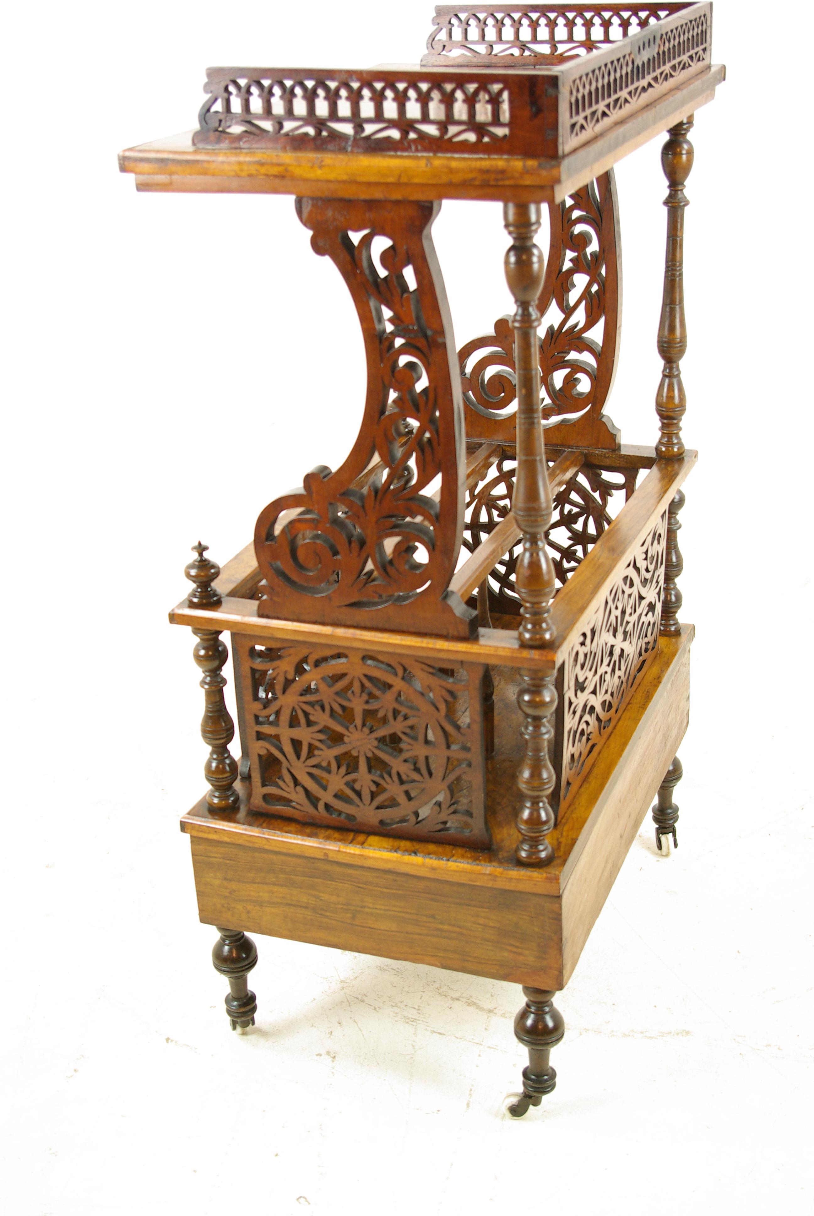 Antique Walnut Canterbury, Victorian Music Stand, What Not, Scotland 1870, B1139 1