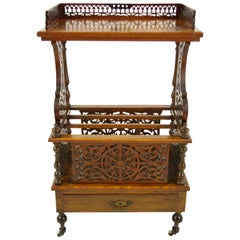 Antique Walnut Canterbury:: Victorian Music Stand:: What Not:: Scotland 1870:: B1139