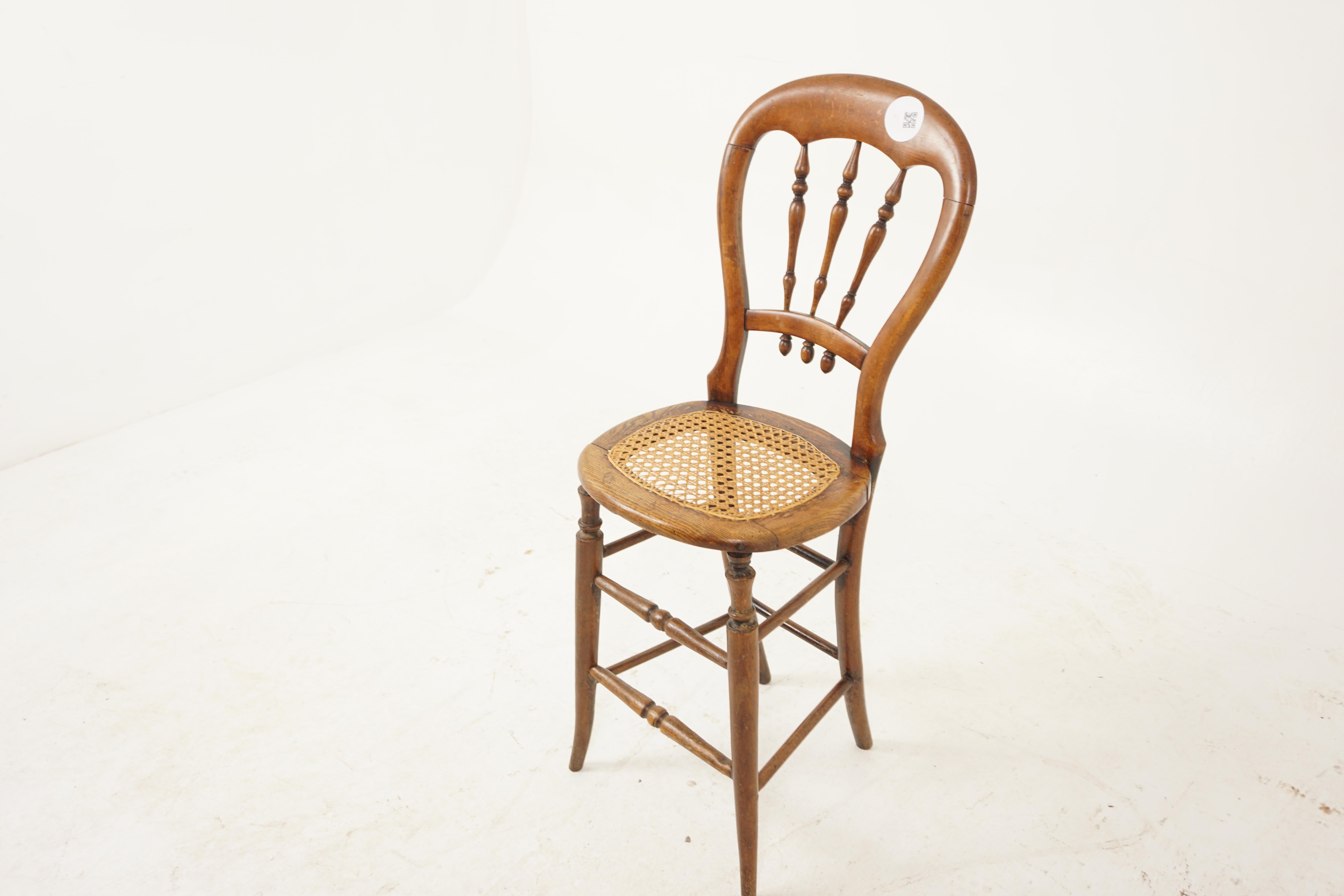 Antique Walnut Chair, Single Victorian Walnut High Back Chair, Antique Furniture, Scotland 1890, H1069

Scotland 1890
Solid Walnut
Original Finish
Tall rounded back with three vertical turned spindles 
Caned wooden framed seat
Standing on