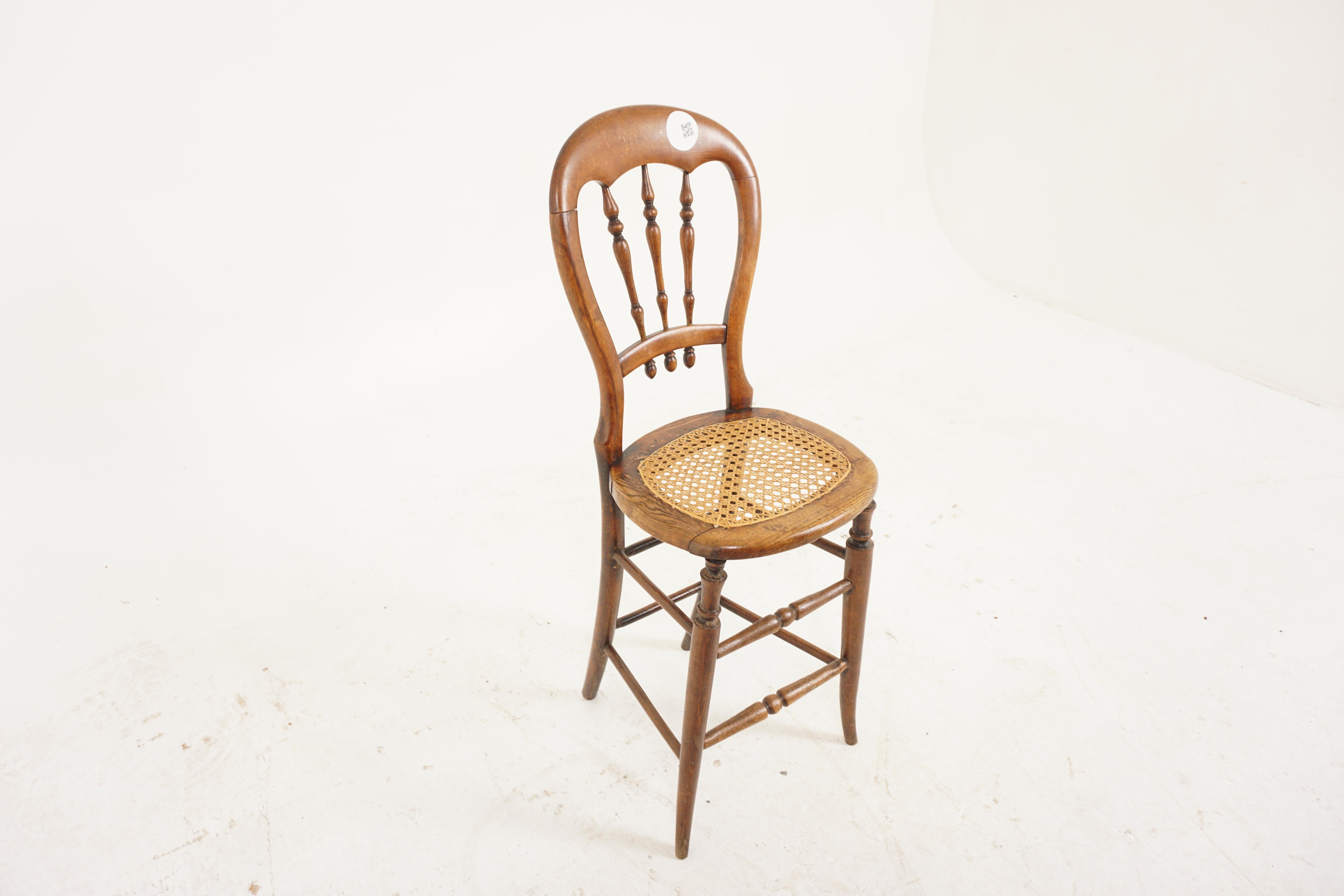 antique high back wooden chair