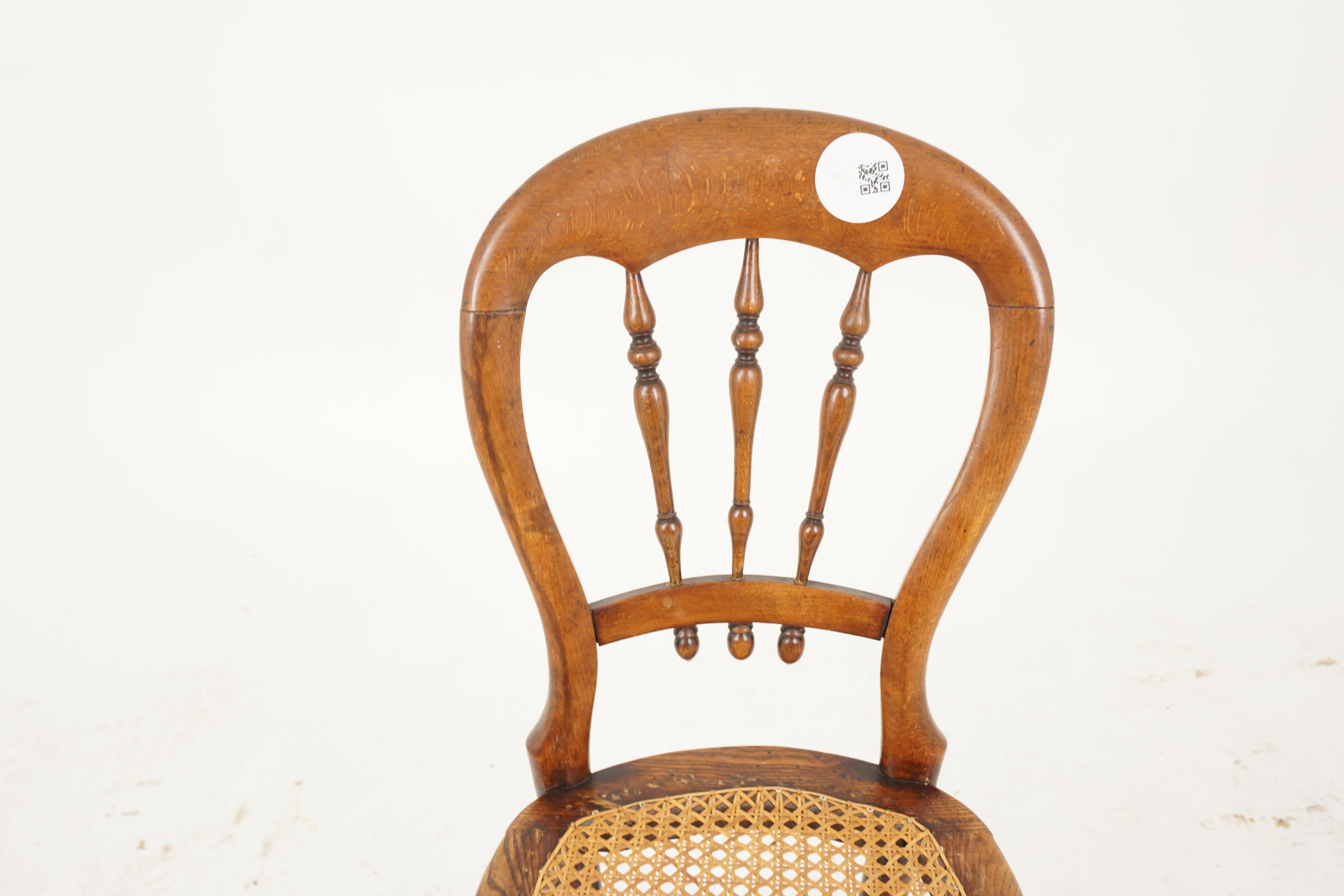 Antiker Nussbaumstuhl, Einzelner viktorianischer Stuhl mit hoher Rückenlehne, Schottland 1890, H1069 (Schottisch) im Angebot