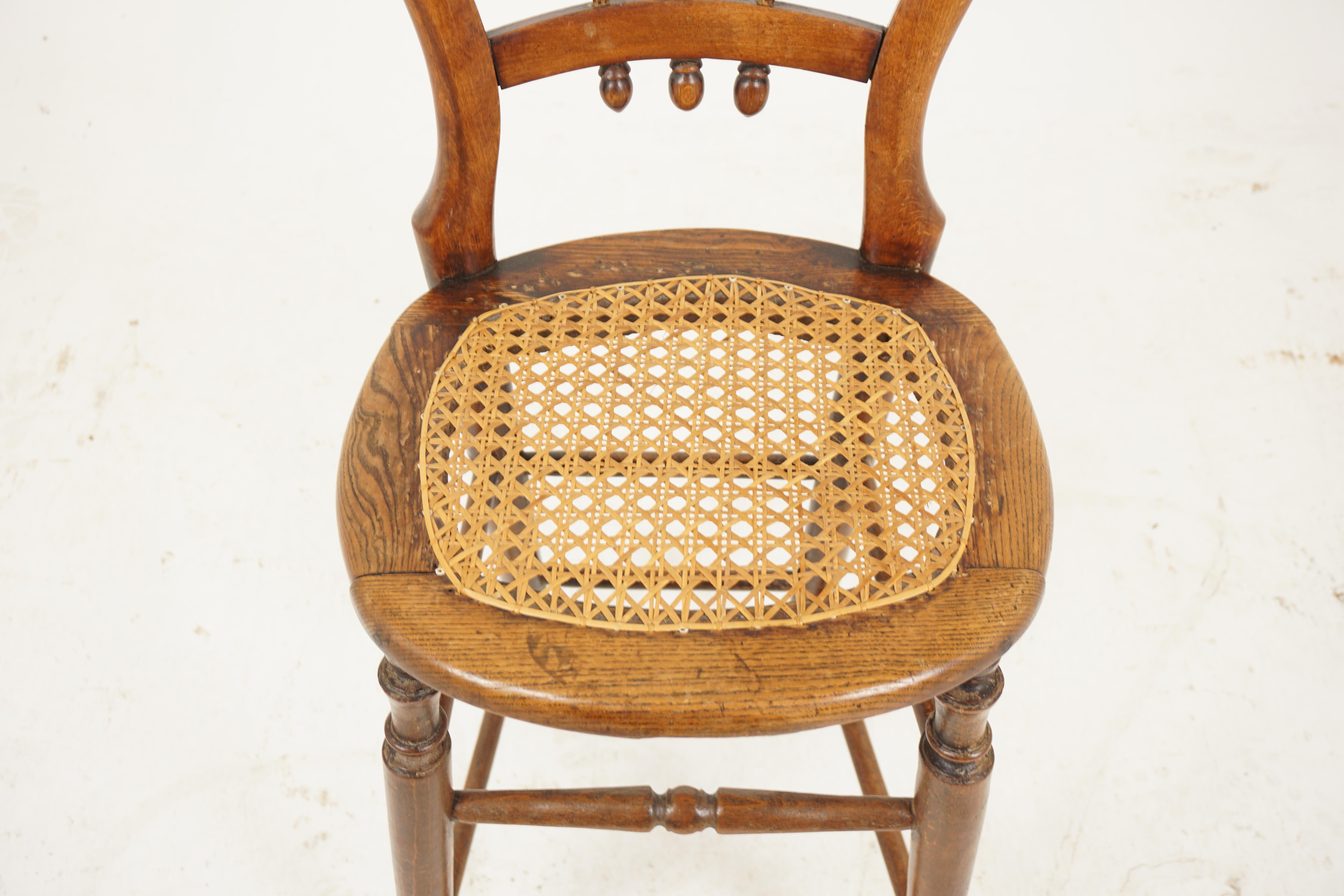 Scottish Antique Walnut Chair, Single Victorian High Back Chair, Scotland 1890, H1069 For Sale