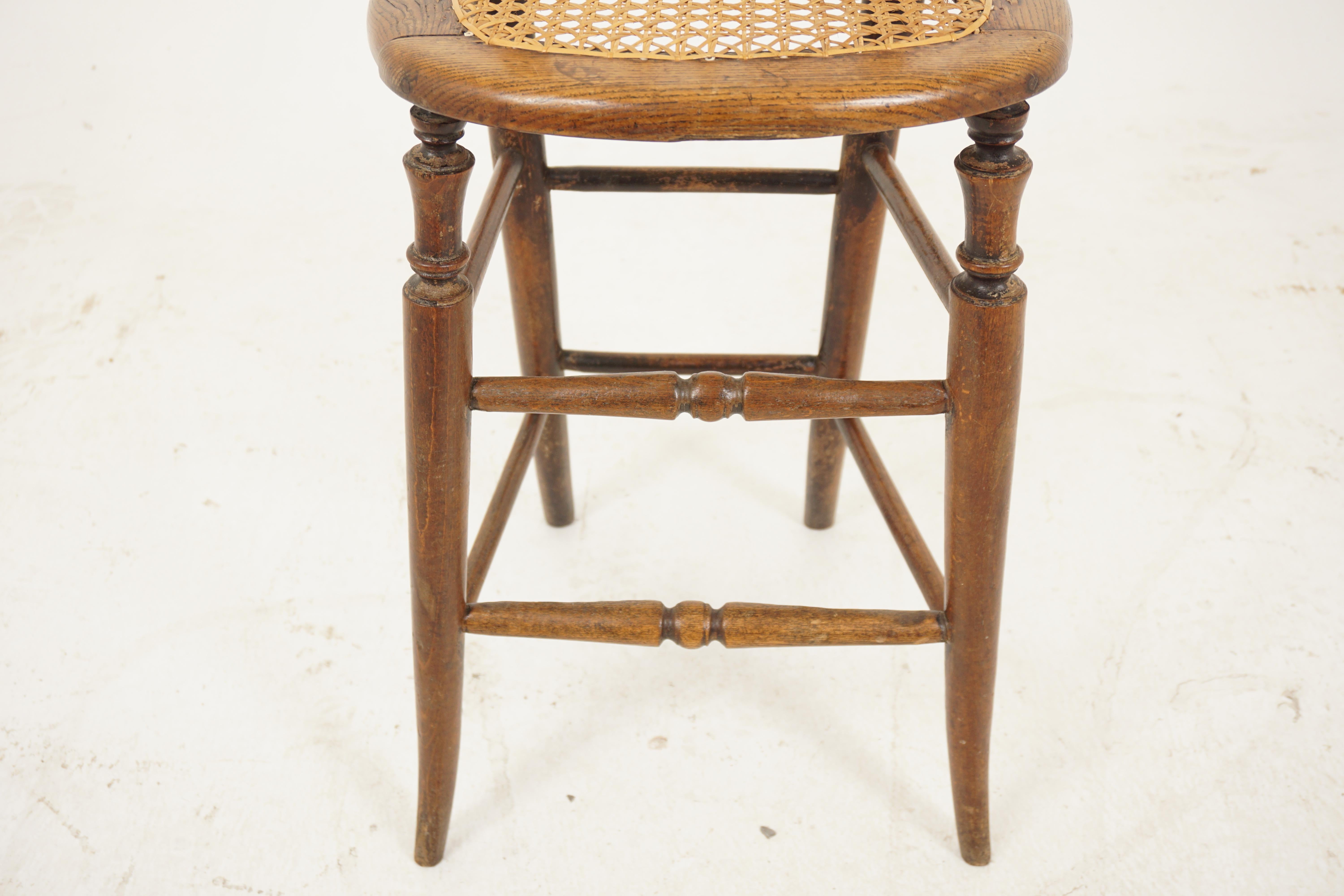 Hand-Crafted Antique Walnut Chair, Single Victorian High Back Chair, Scotland 1890, H1069 For Sale
