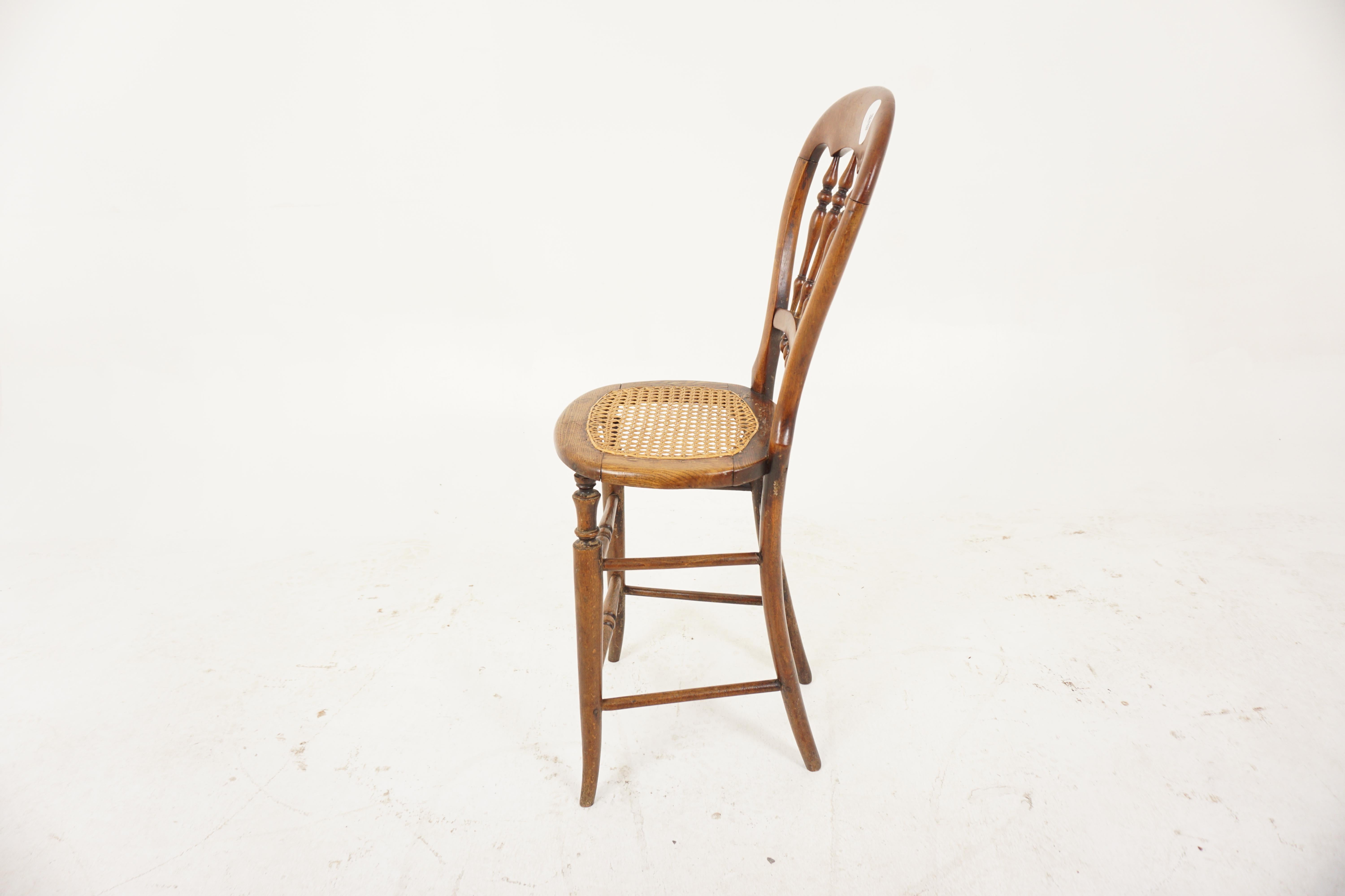 Antique Walnut Chair, Single Victorian High Back Chair, Scotland 1890, H1069 In Good Condition For Sale In Vancouver, BC