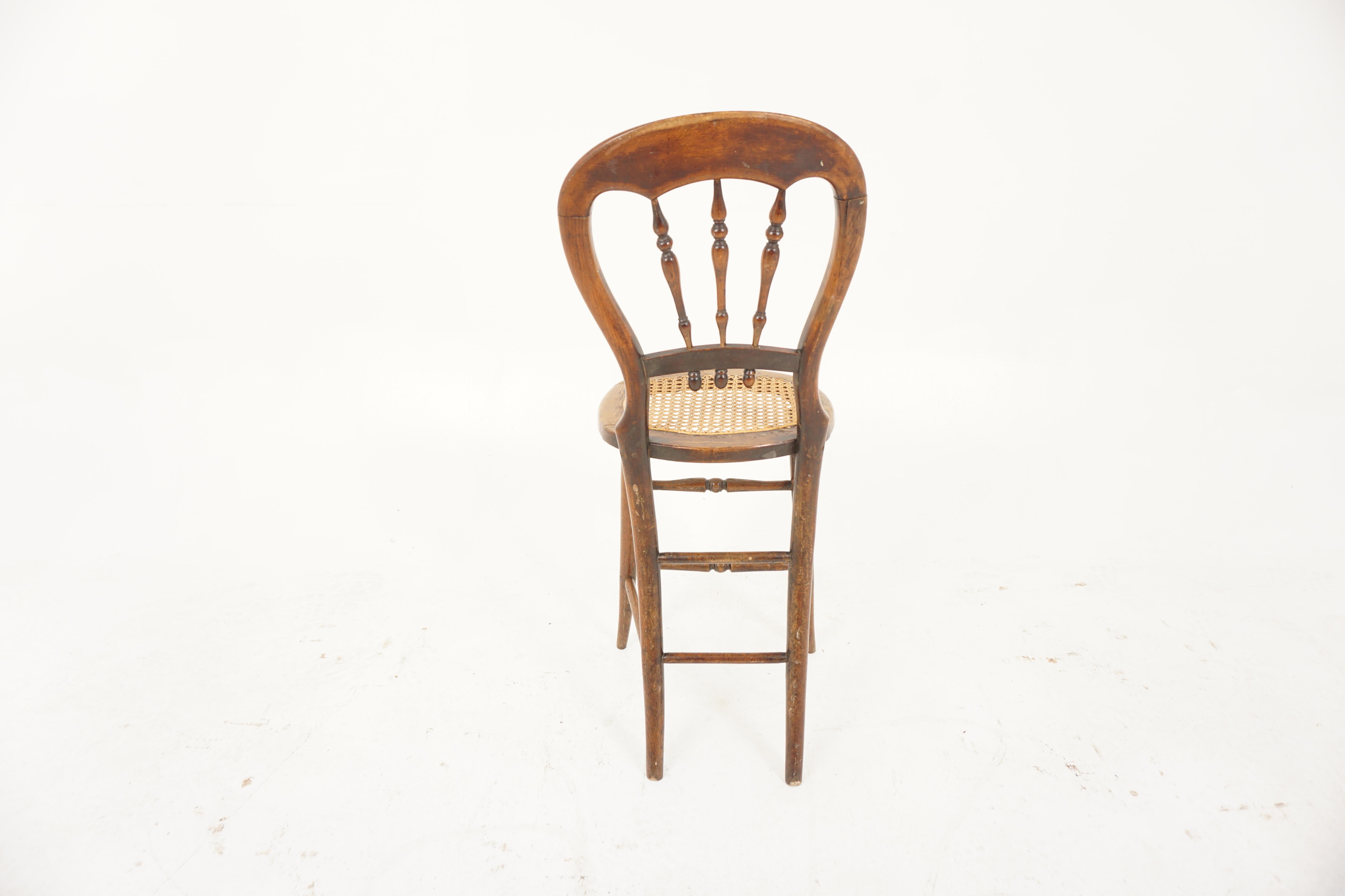 Antiker Nussbaumstuhl, Einzelner viktorianischer Stuhl mit hoher Rückenlehne, Schottland 1890, H1069 (Walnuss) im Angebot