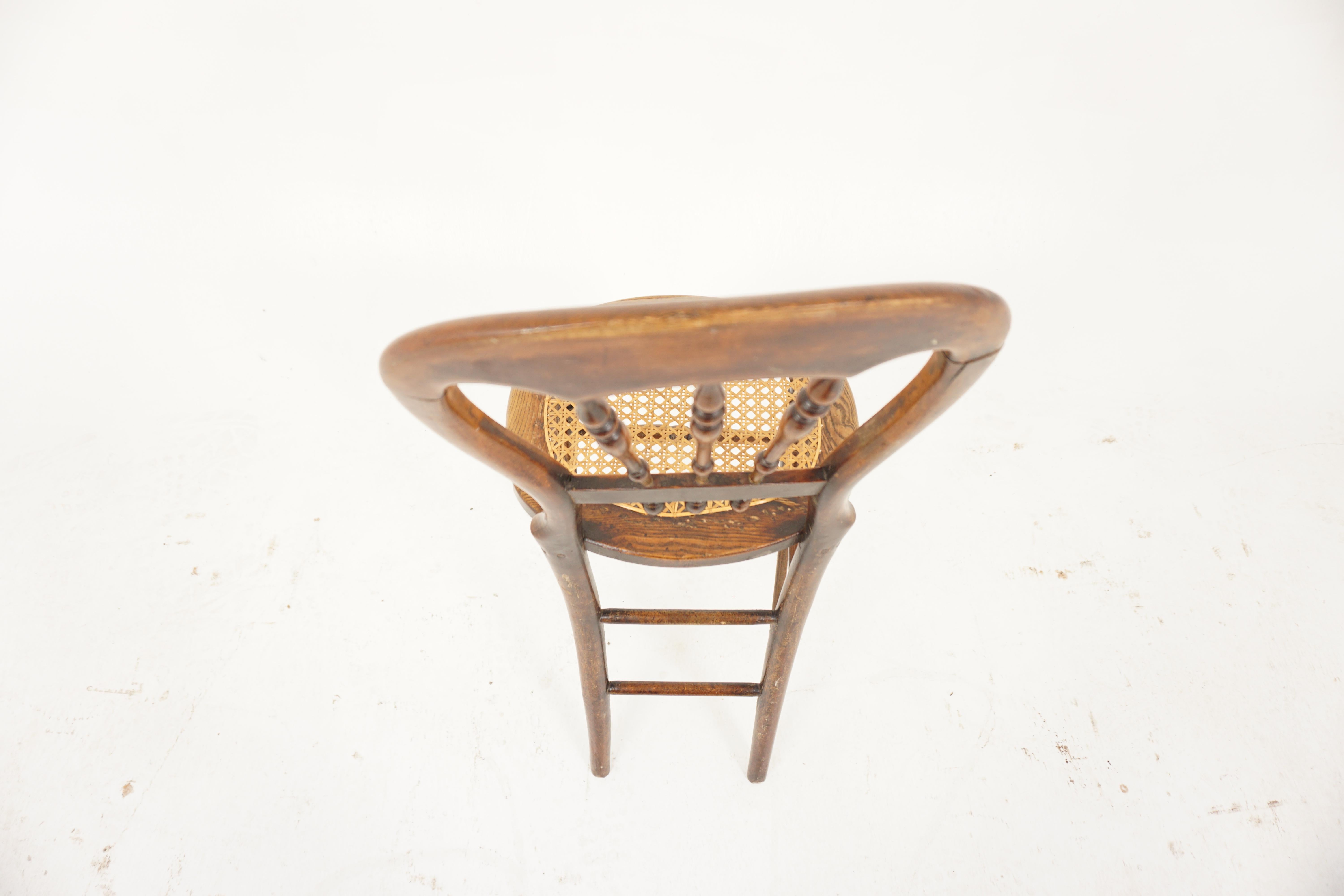 Antiker Nussbaumstuhl, Einzelner viktorianischer Stuhl mit hoher Rückenlehne, Schottland 1890, H1069 im Angebot 1